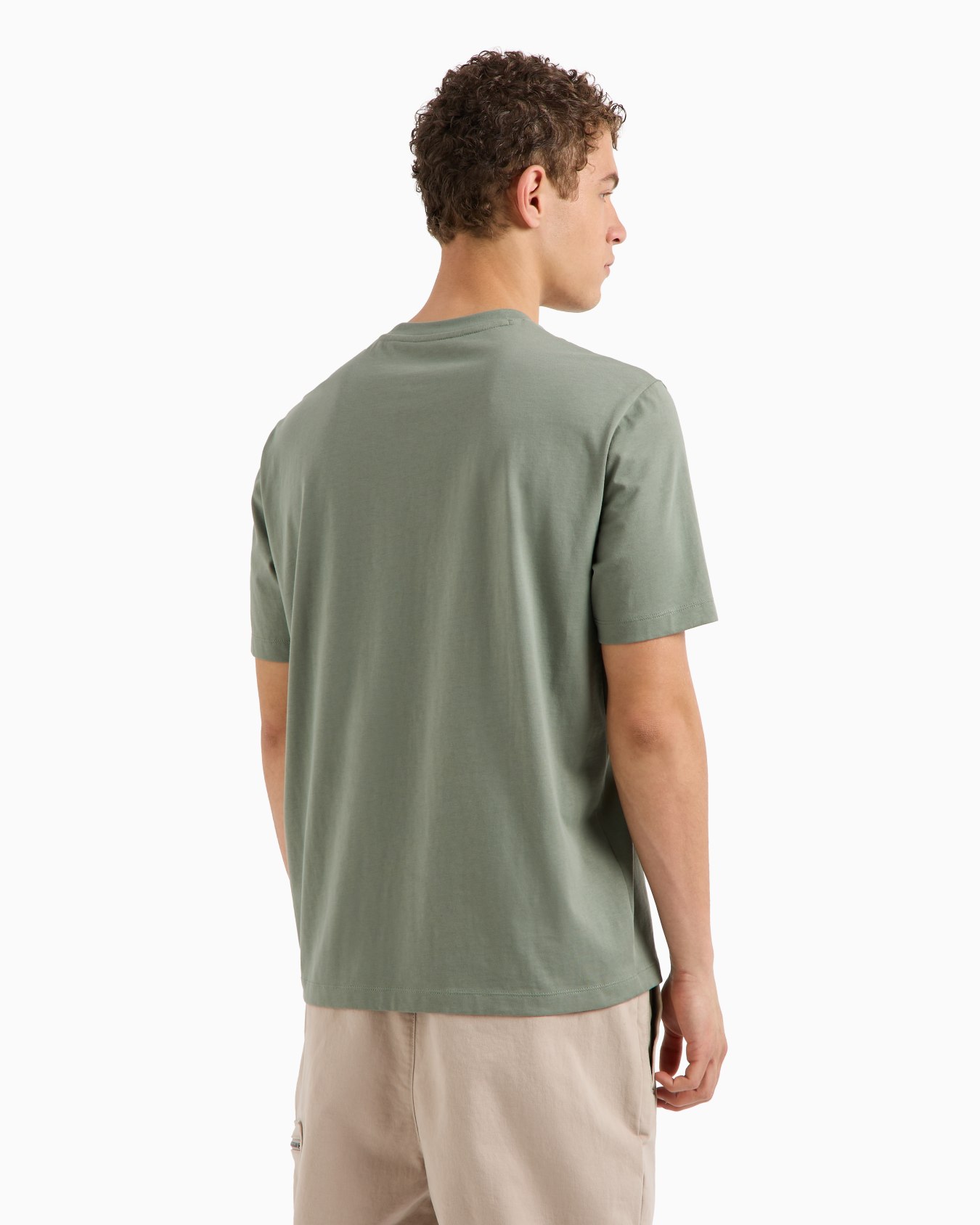 Camiseta regular fit con logo efecto pincelada en algodón ASV Diapositiva 2