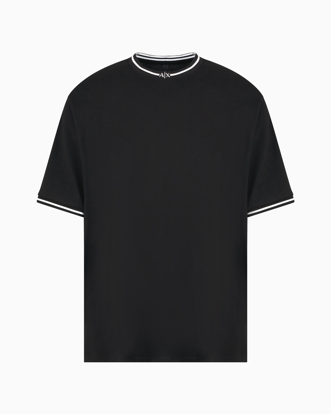 Camiseta de corte relajado con ribetes en contraste en algodón ASV Diapositiva 0