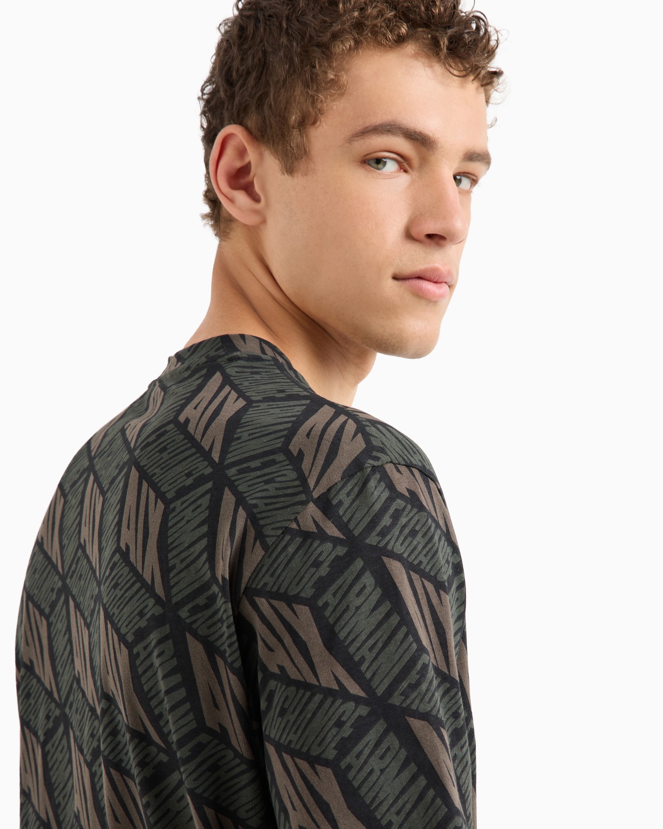 T-Shirt mit normaler Passform und 3D-Effektdruck aus ASV-Baumwolle Folie 4