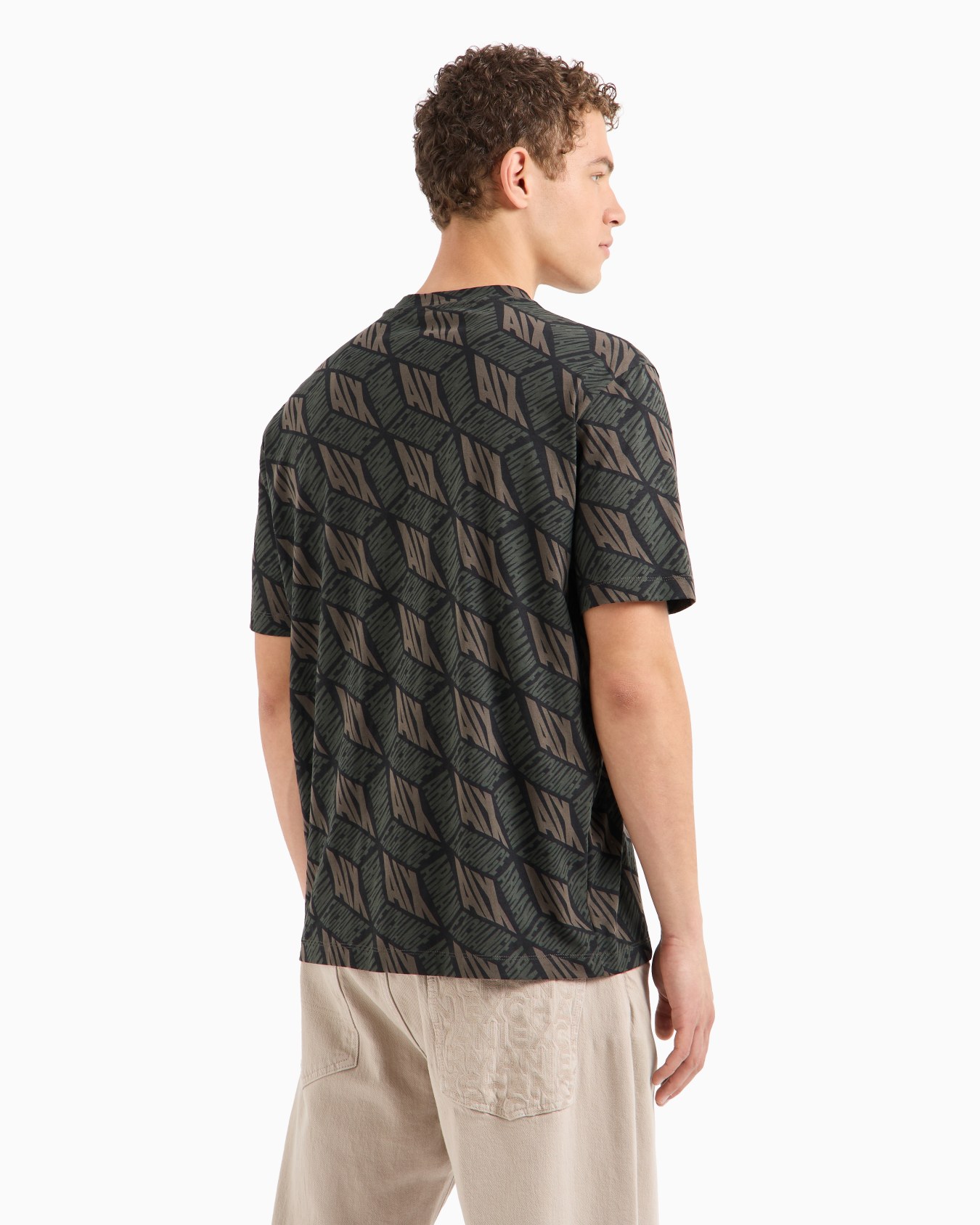 T-Shirt mit normaler Passform und 3D-Effektdruck aus ASV-Baumwolle Folie 2