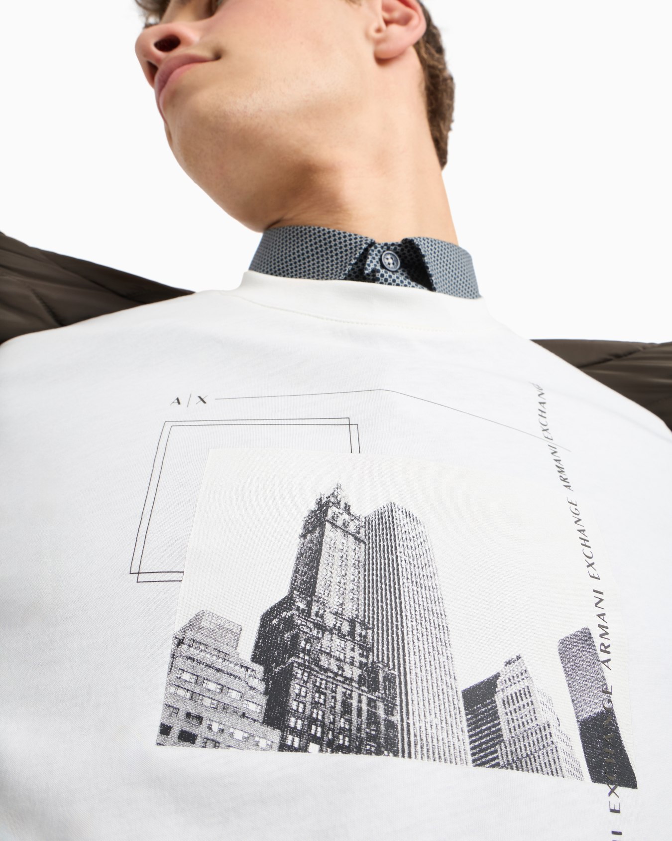 Regular fit T-shirt with photographic print in ASV fabric Slide 4