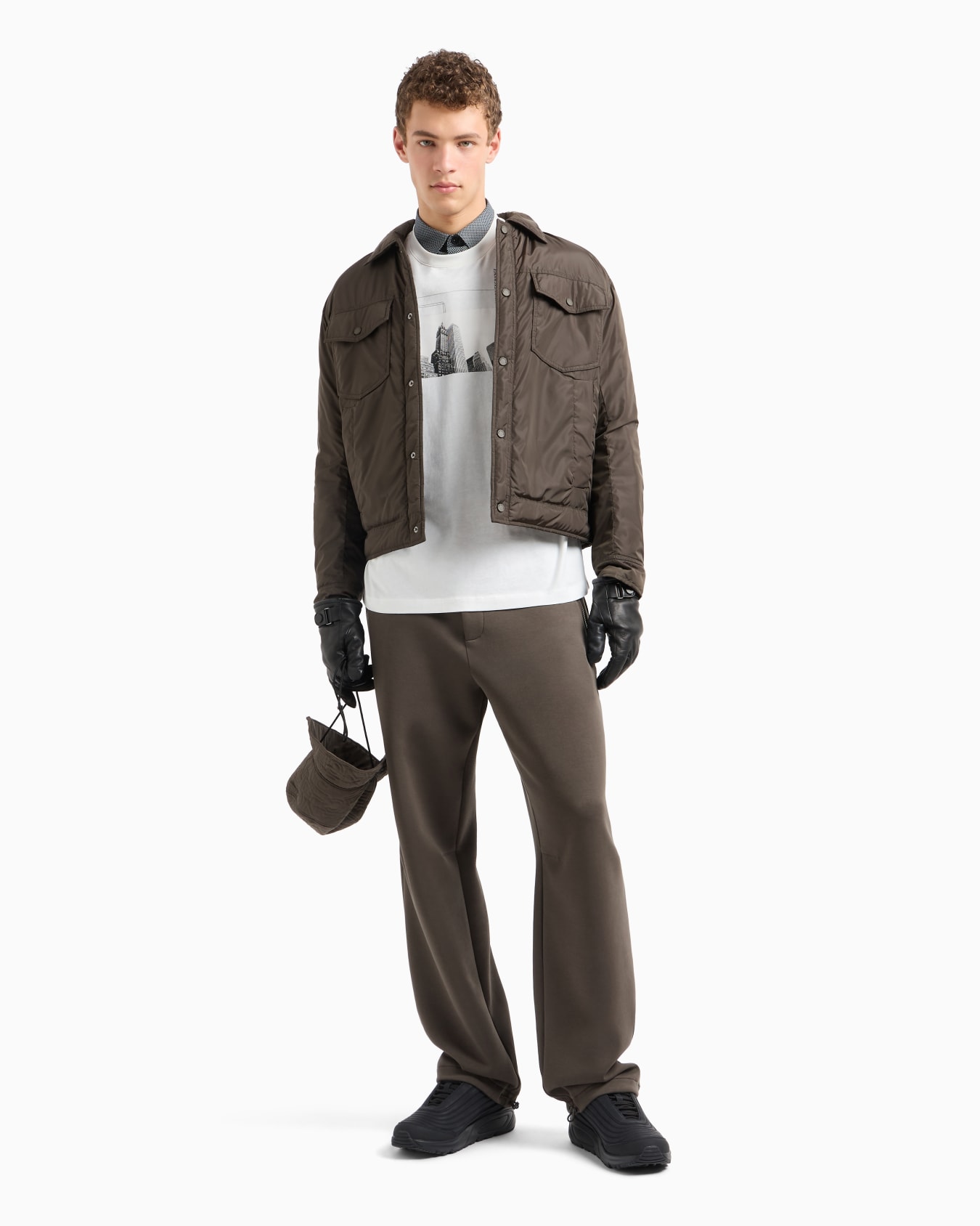Regular fit T-shirt with photographic print in ASV fabric Slide 3
