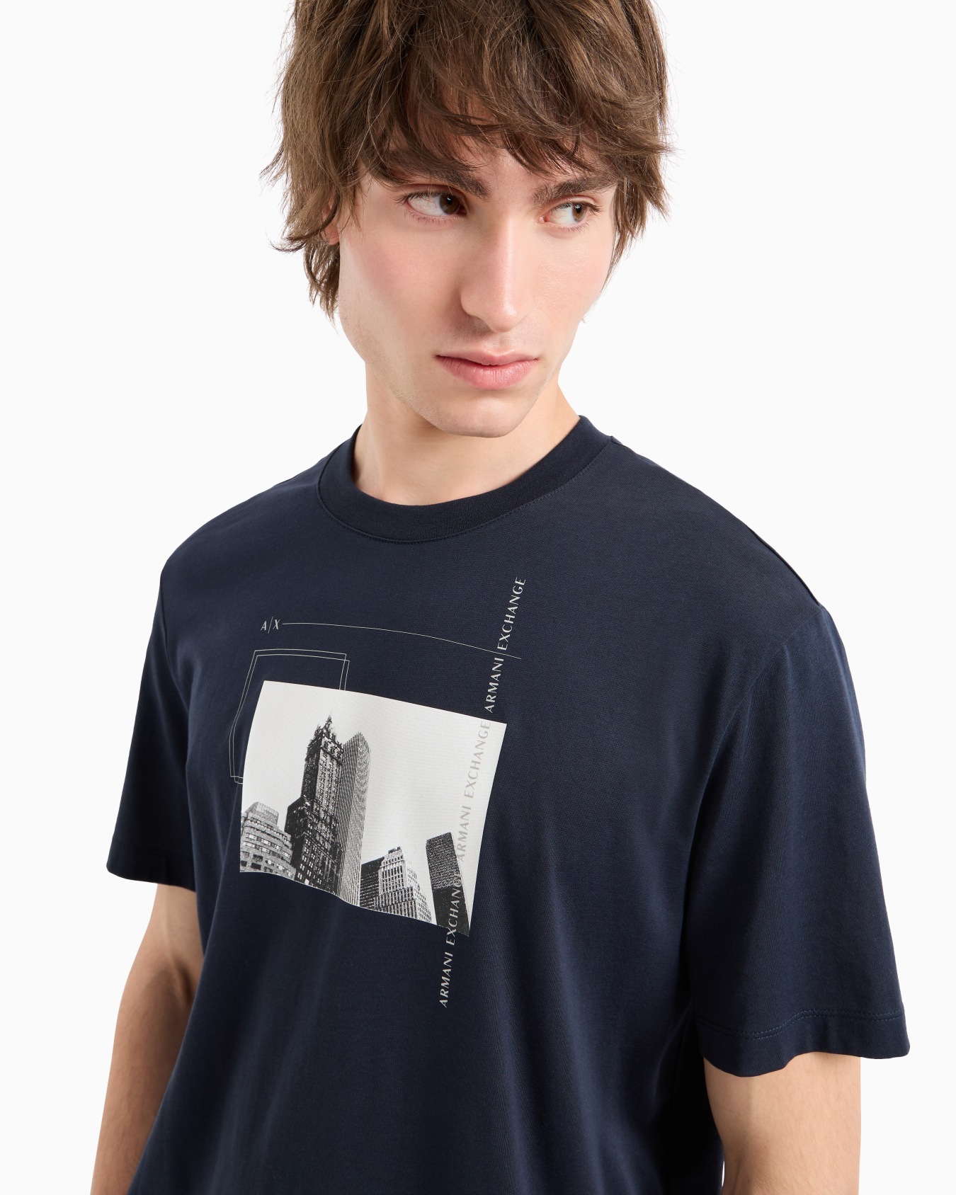 Regular fit T-shirt with photographic print in ASV fabric Slide 4