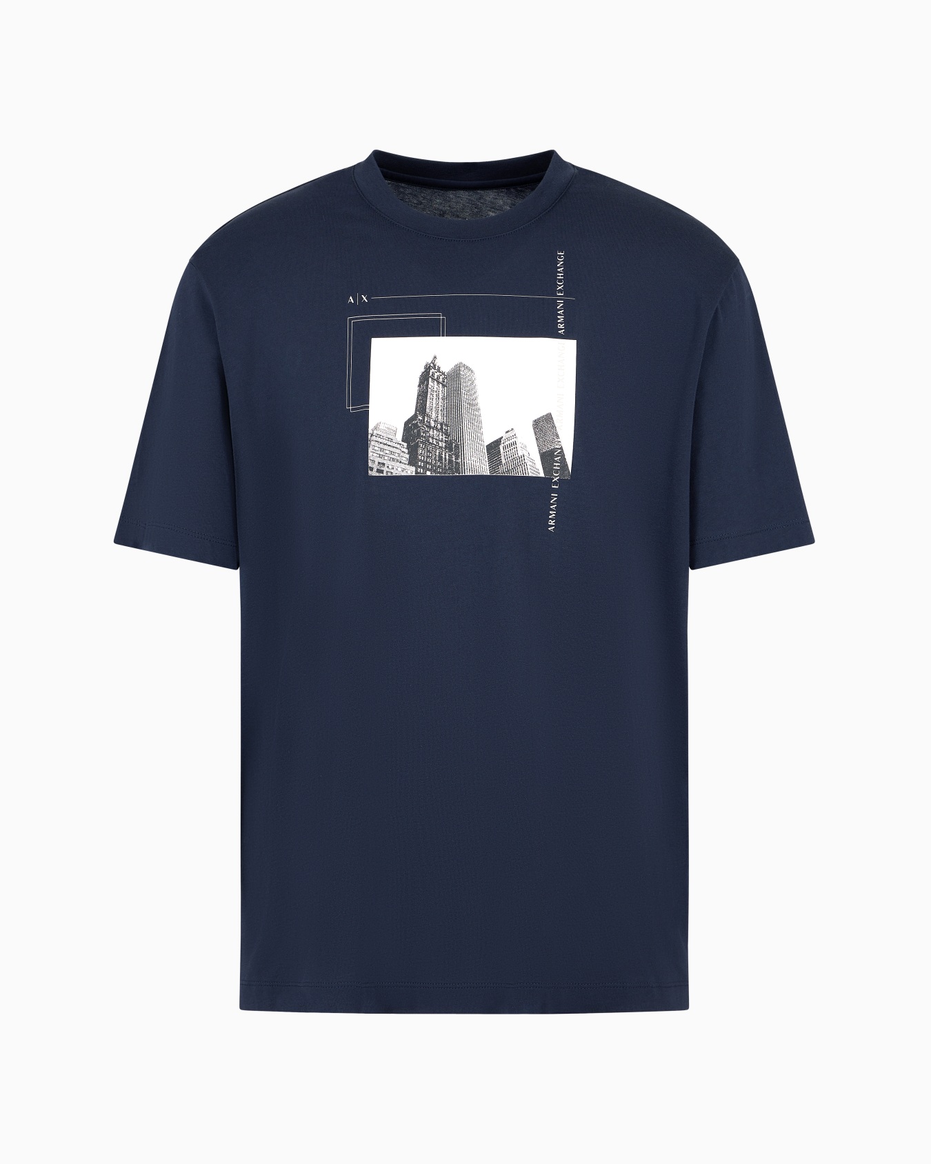 Regular fit T-shirt with photographic print in ASV fabric Slide 0