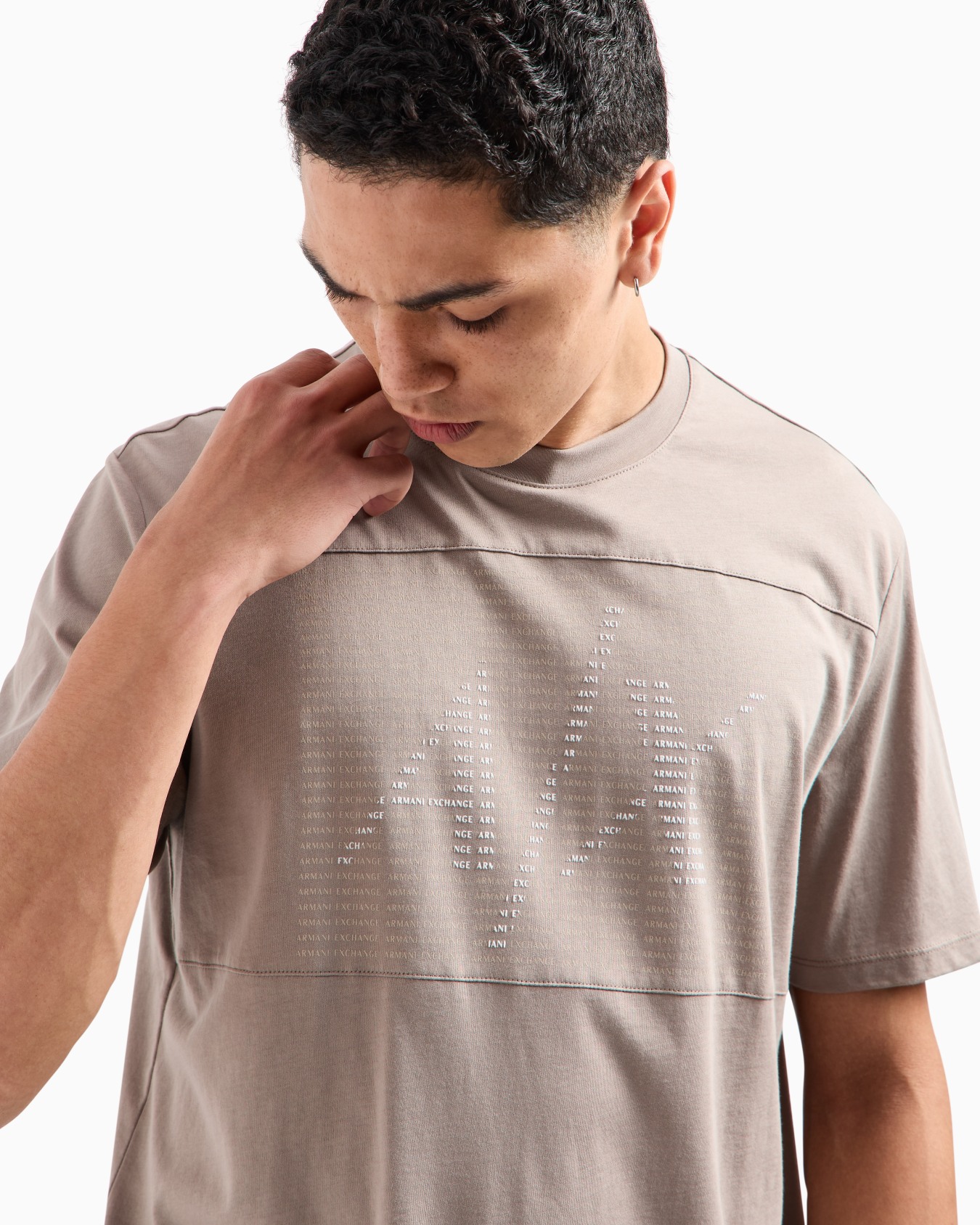 Regular fit heavy cotton T-shirt with stencil logo Slide 4