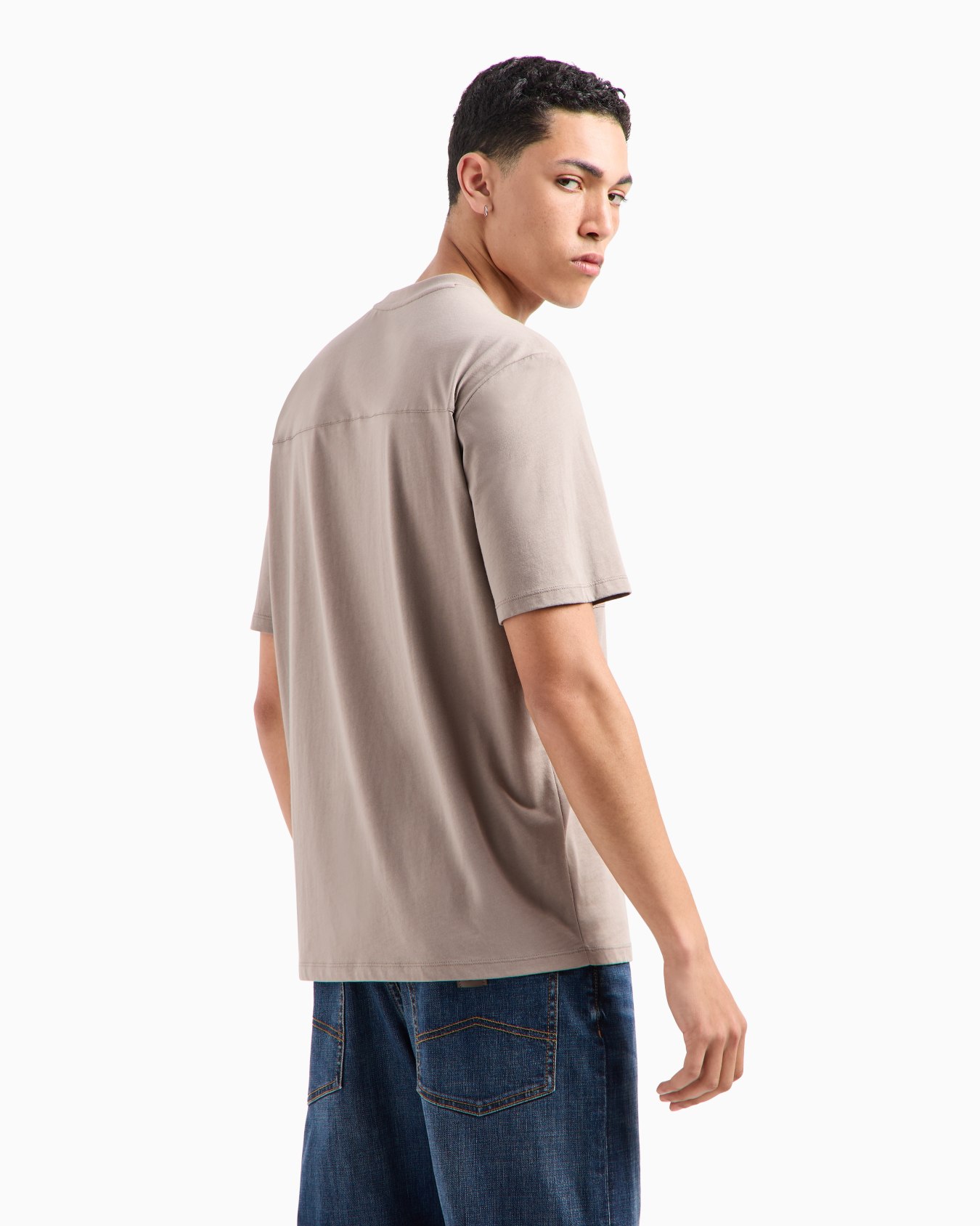 Regular fit heavy cotton T-shirt with stencil logo Slide 2