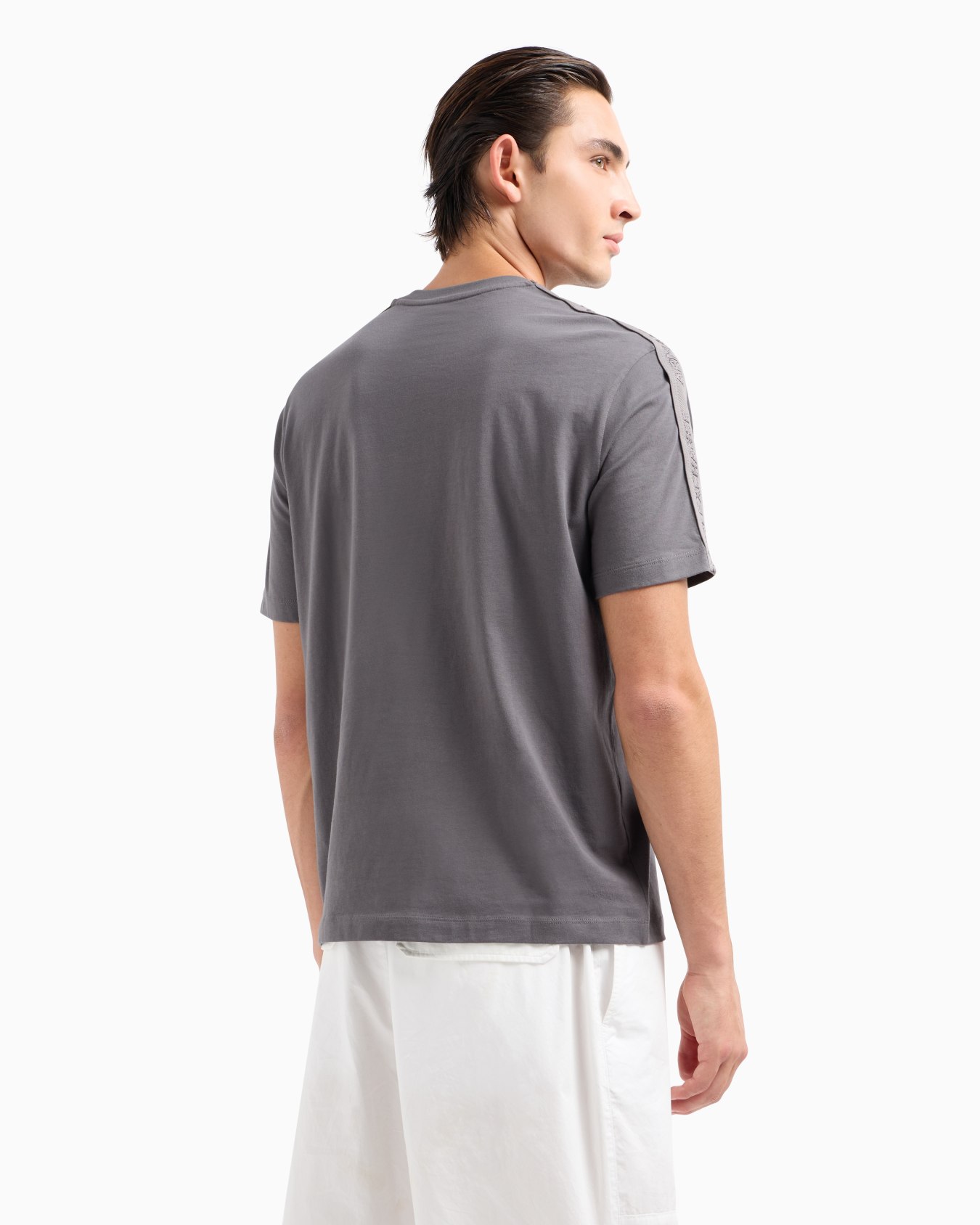 Regular fit heavy cotton T-shirt with ASV logo bands Slide 2