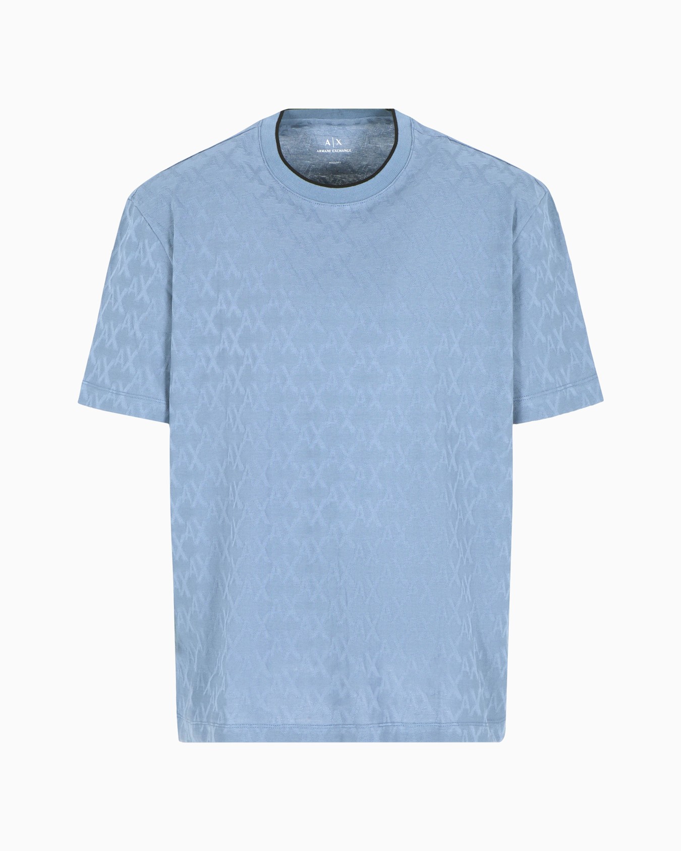 Camiseta regular fit con cuello redondo en contraste ASV Diapositiva 0