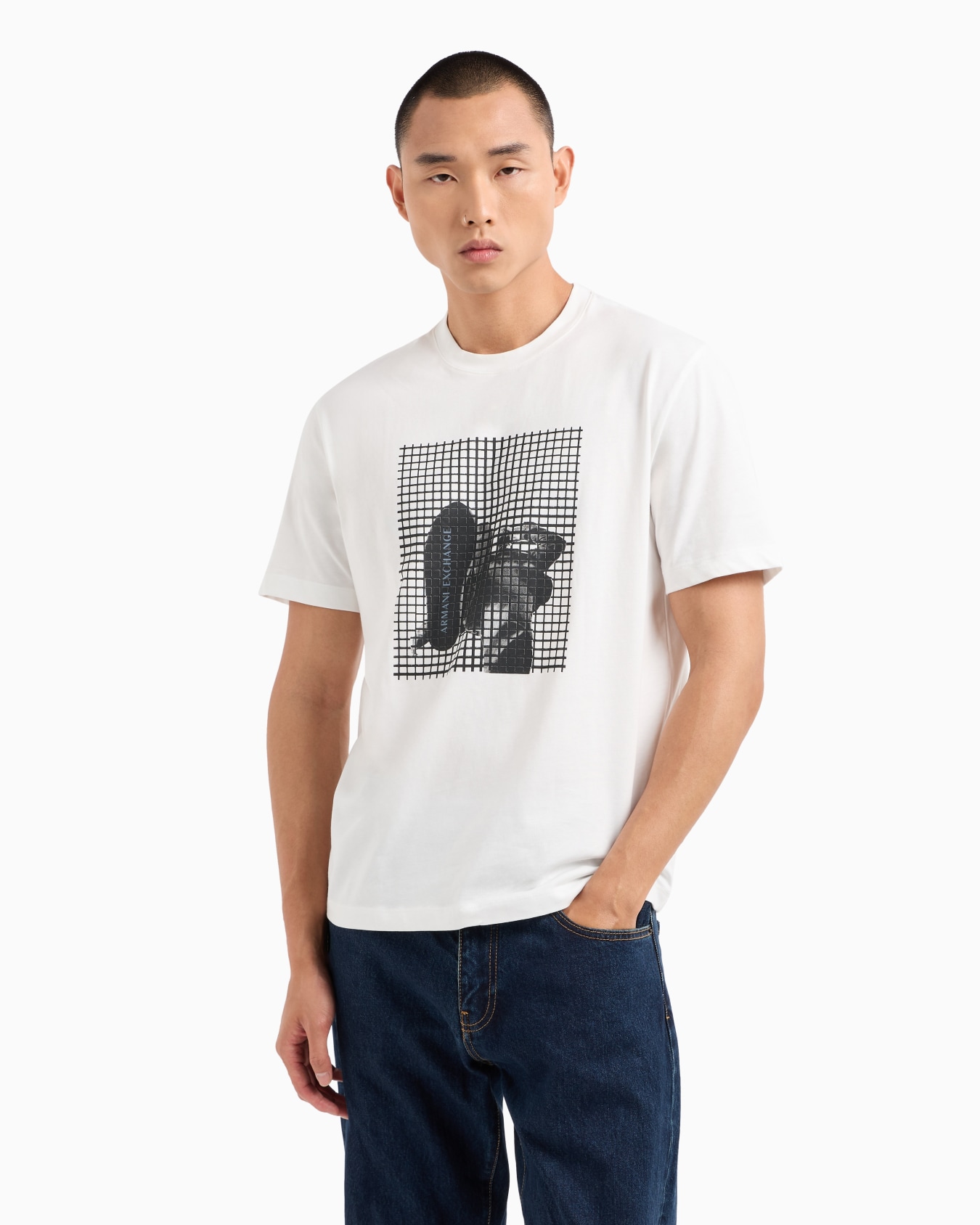 Regular fit heavy cotton T-shirt with ASV photo print Slide 1