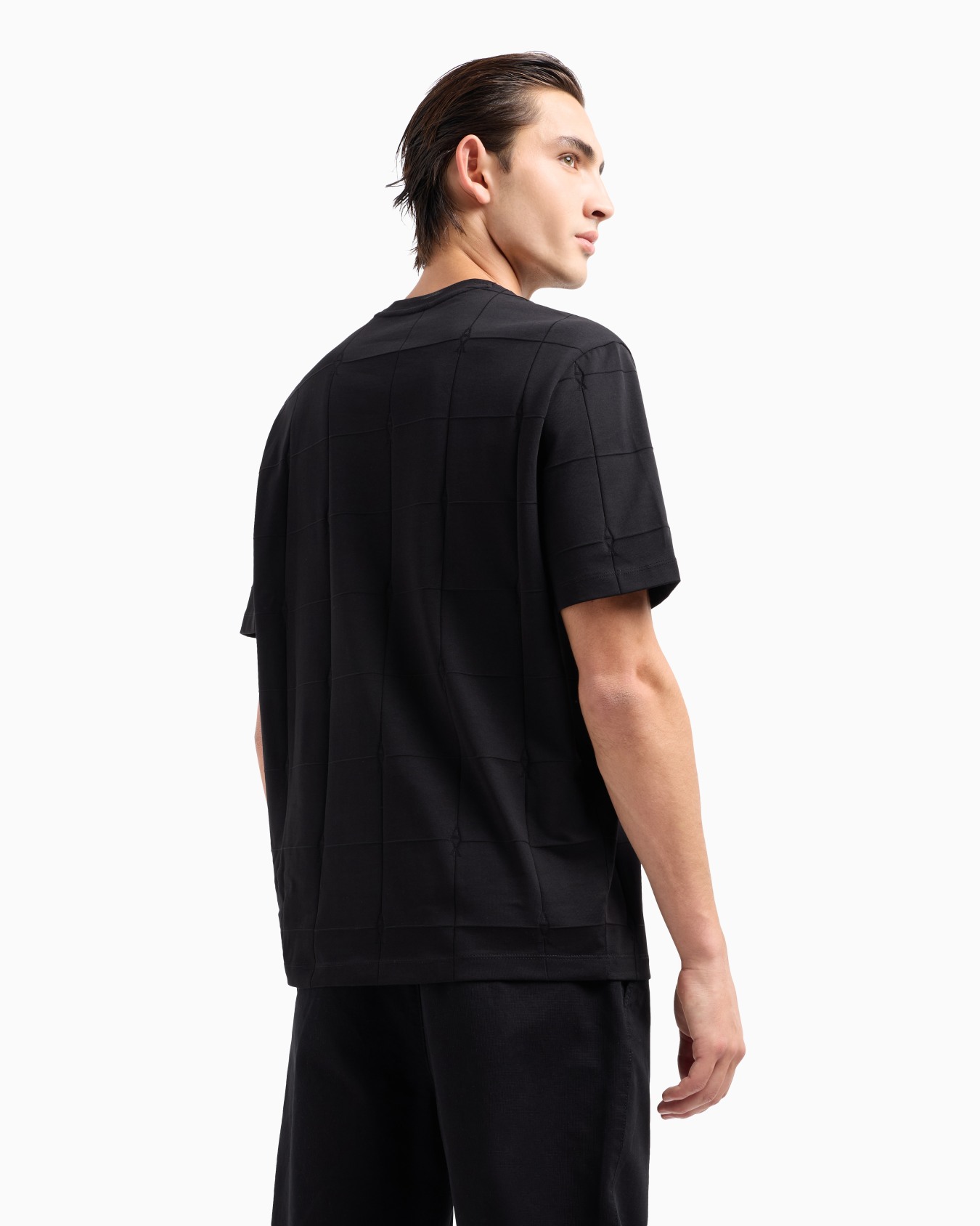 Regular fit ASV ribbed cotton T-shirt Slide 2