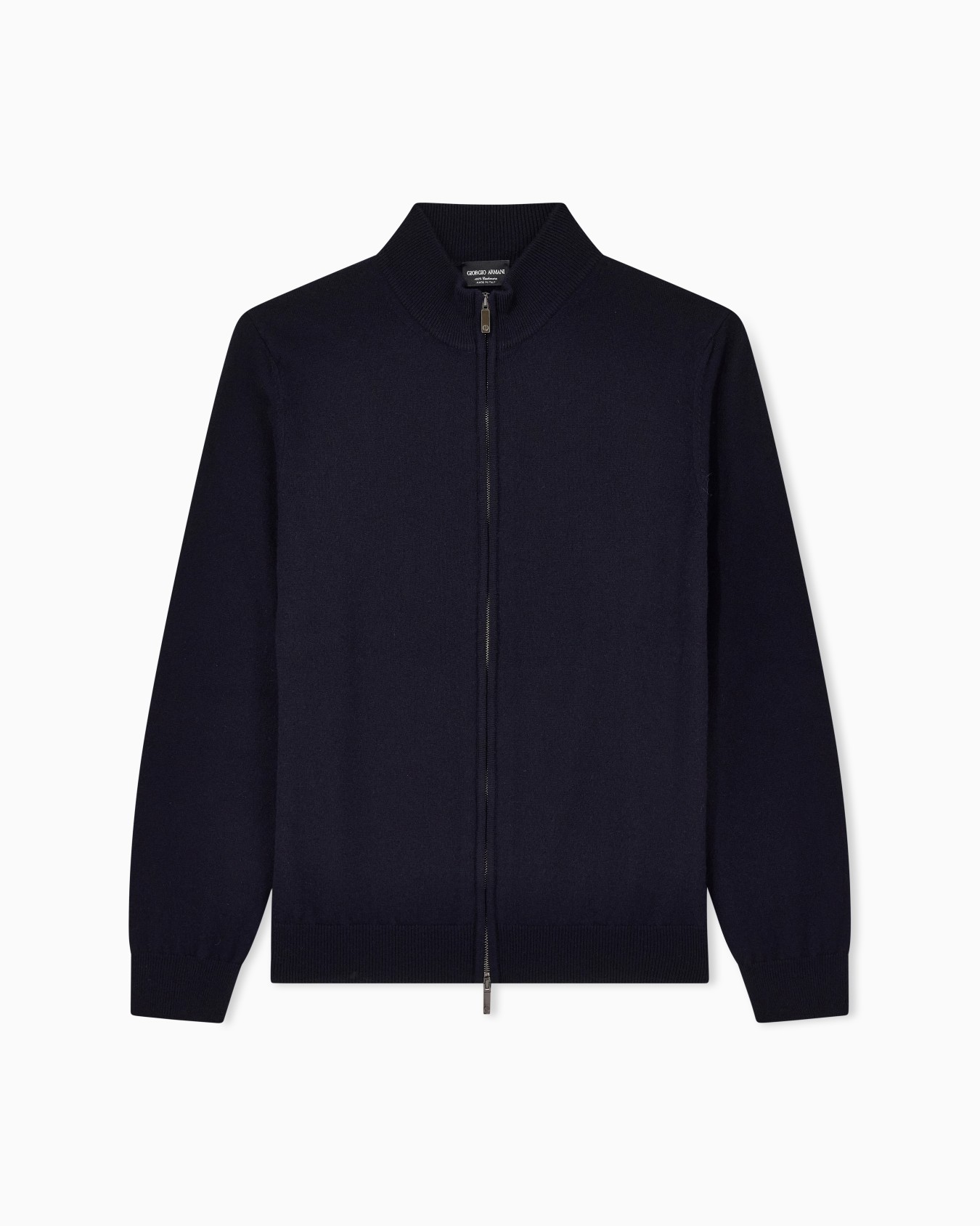 ジップアップカーディガン カシミア スライドする 0