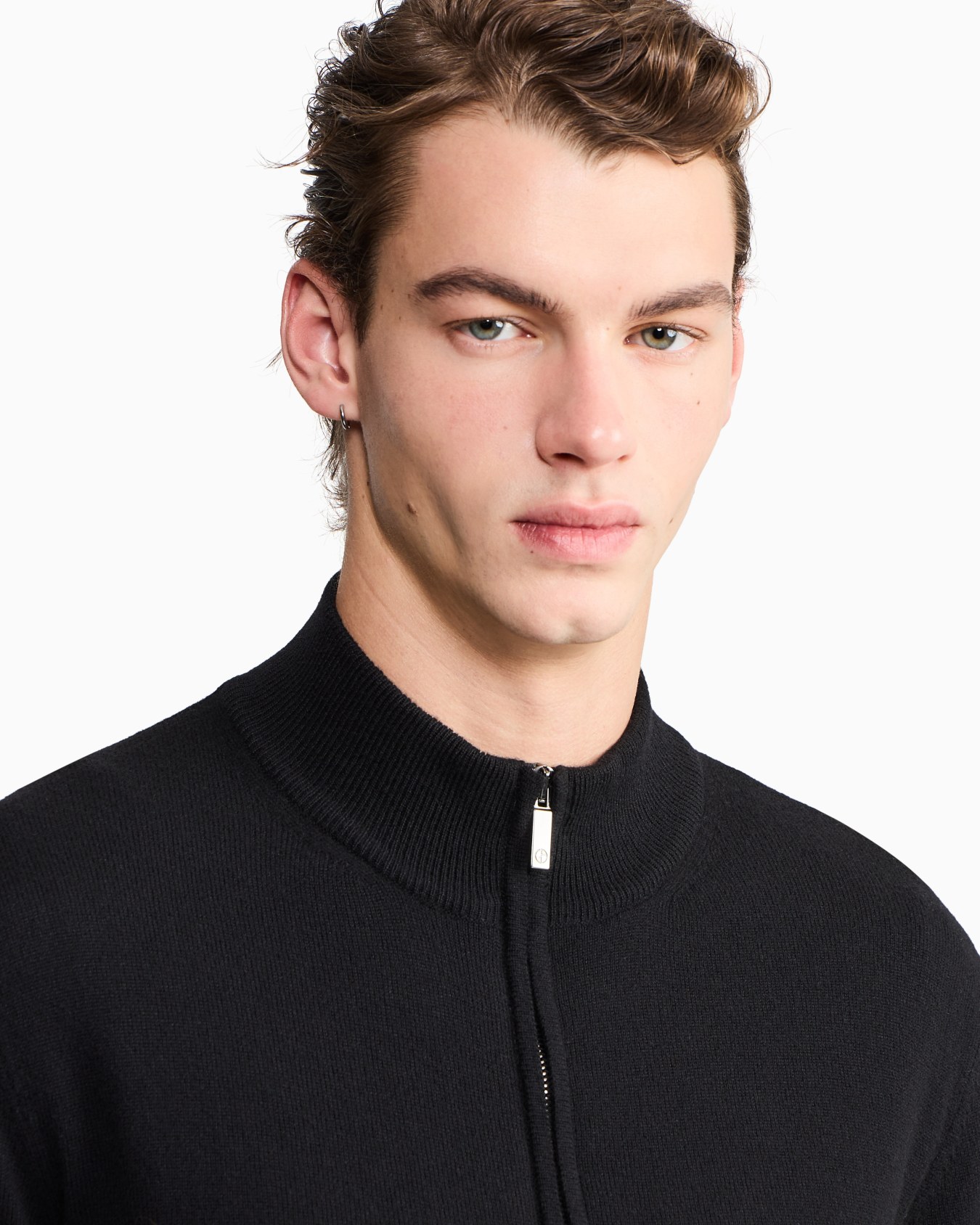 Cardigan à fermeture zippée en cachemire Diapositive 6