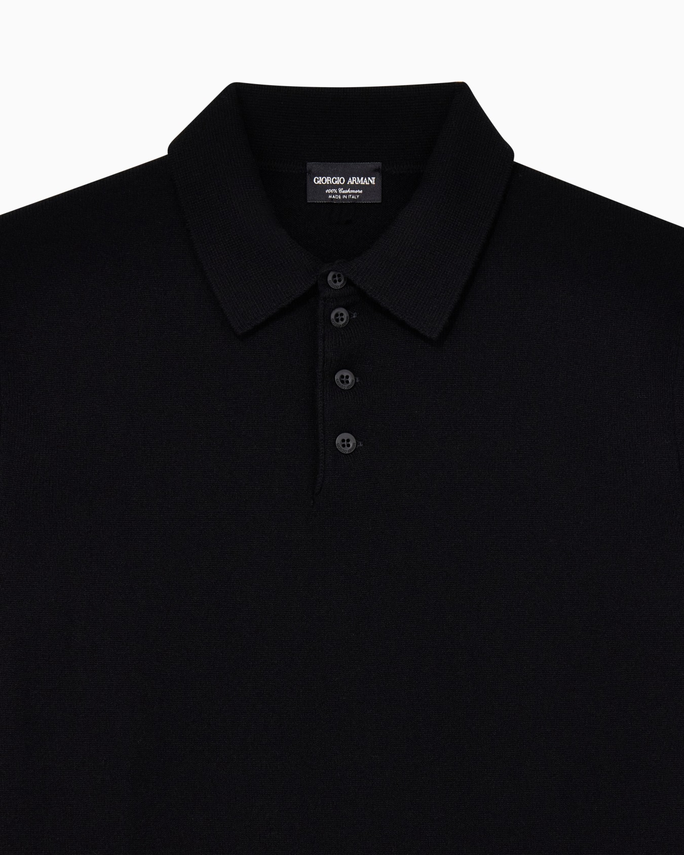 Long-sleeved cashmere polo shirt Slide 4
