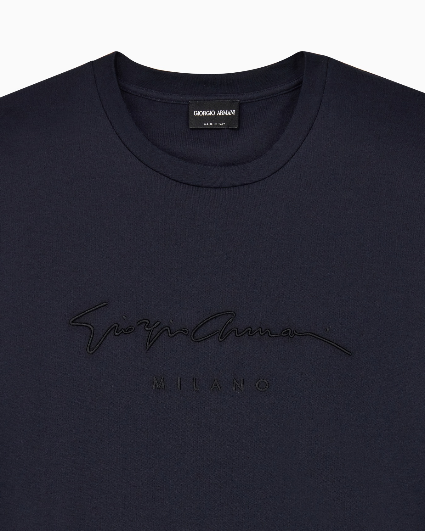 Pure cotton interlock signature logo T-shirt Slide 4