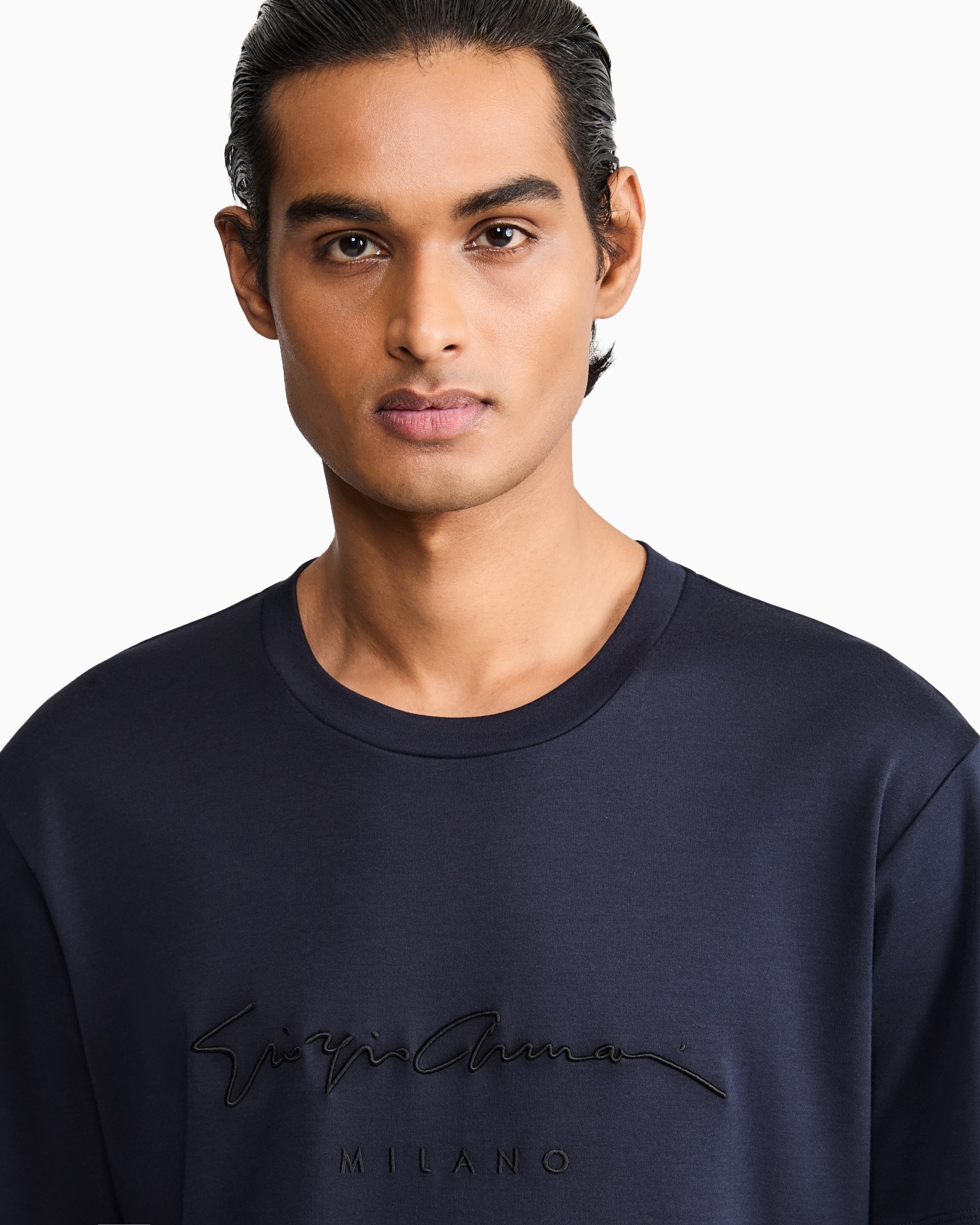 Pure cotton interlock signature logo T-shirt Slide 6