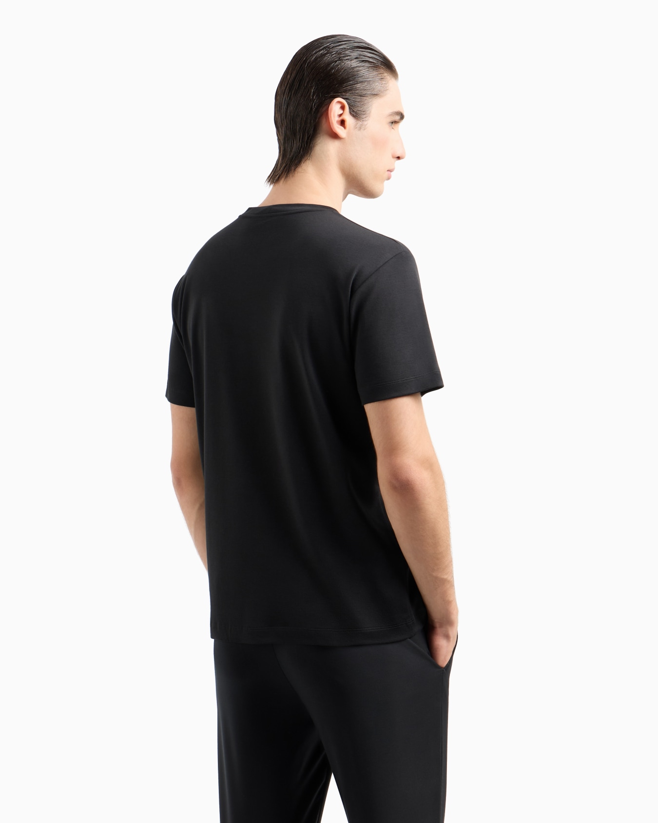 Pure cotton interlock signature logo T-shirt Slide 2