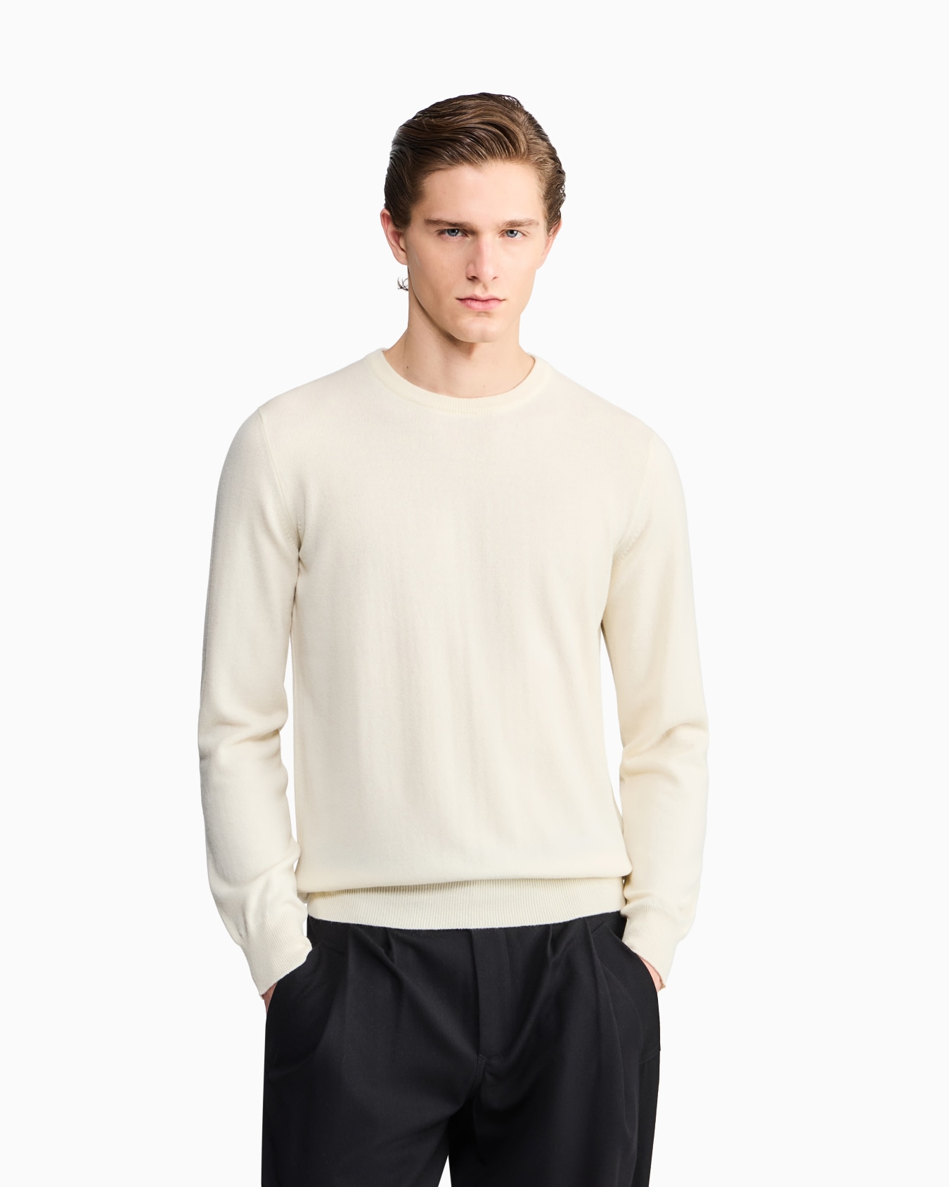 Jersey de cuello redondo de cachemir Diapositiva 3