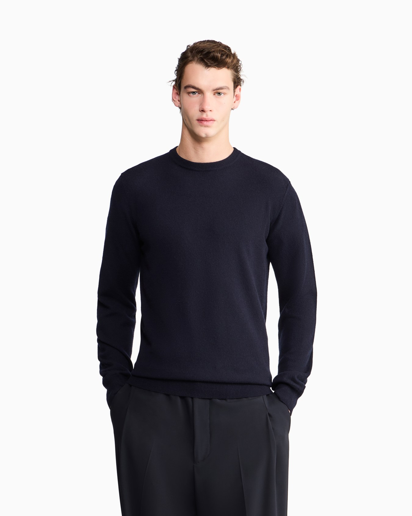 Jersey de cuello redondo de cachemir Diapositiva 3