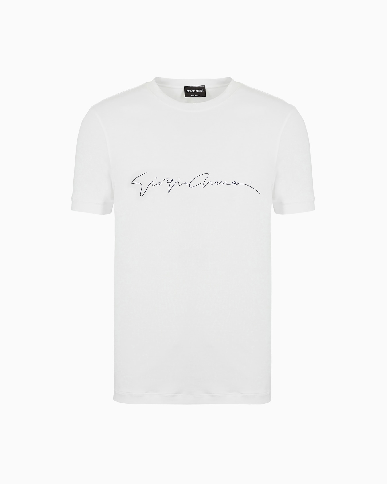 ASV stretch-viscose T-shirt with signature logo Slide 0