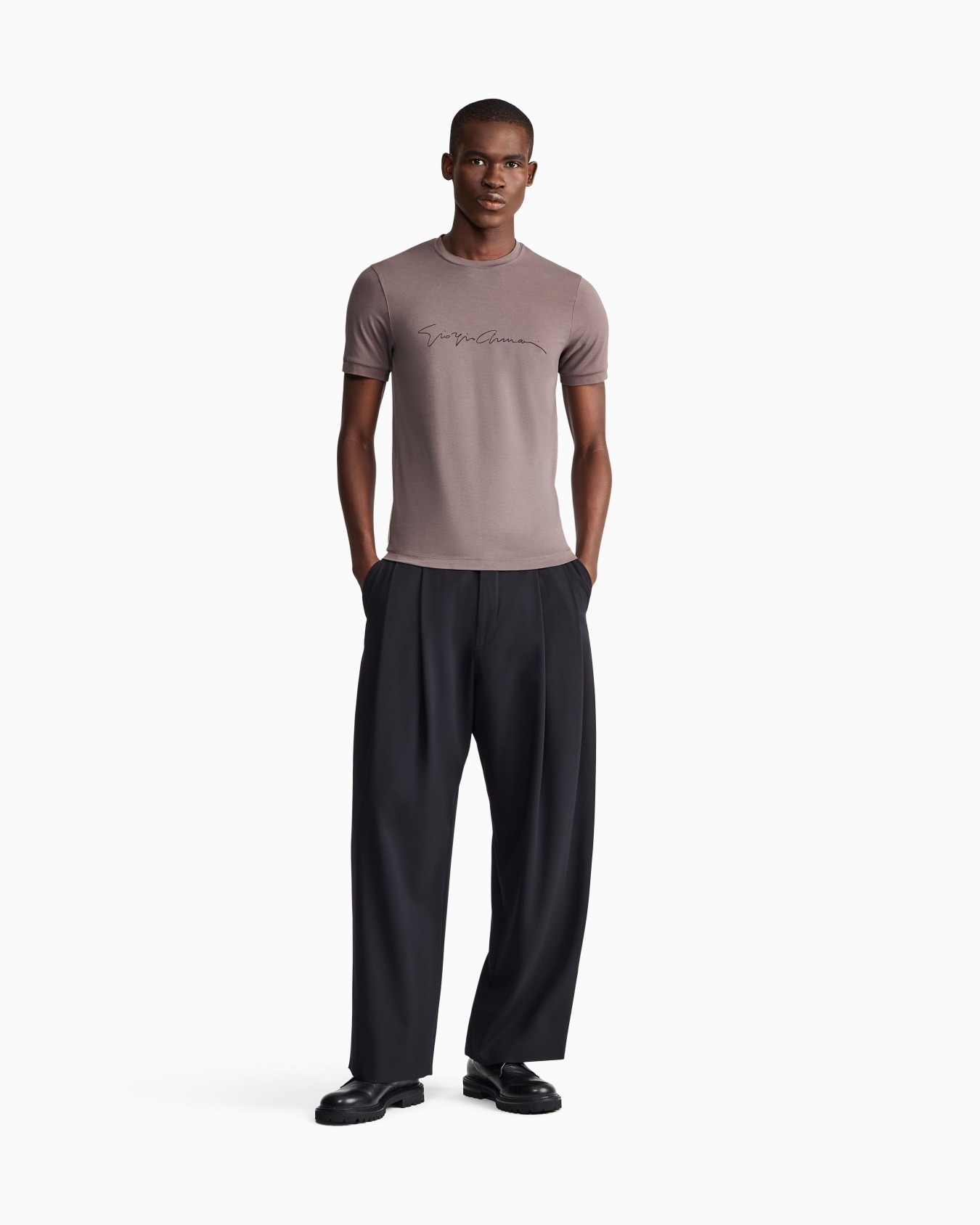 T-shirt en viscose stretch avec logo emblématique  Diapositive 1
