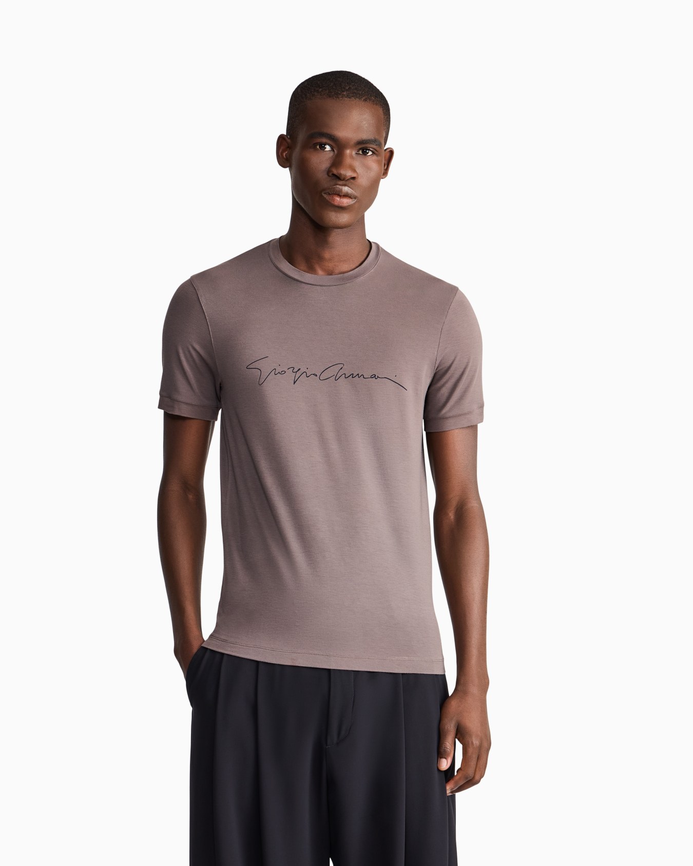T-shirt en viscose stretch avec logo emblématique  Diapositive 3