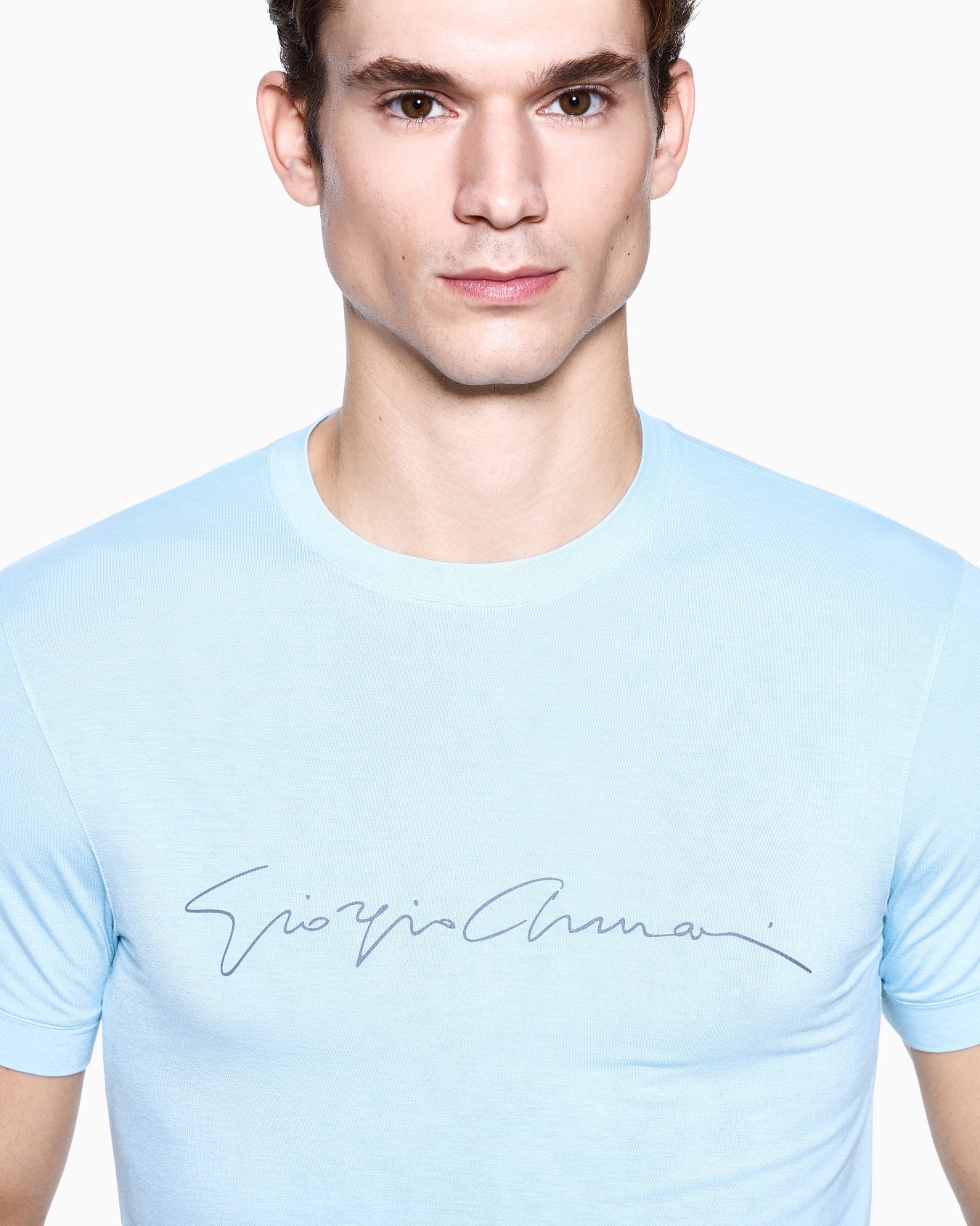 ASV stretch-viscose T-shirt with signature logo Slide 4