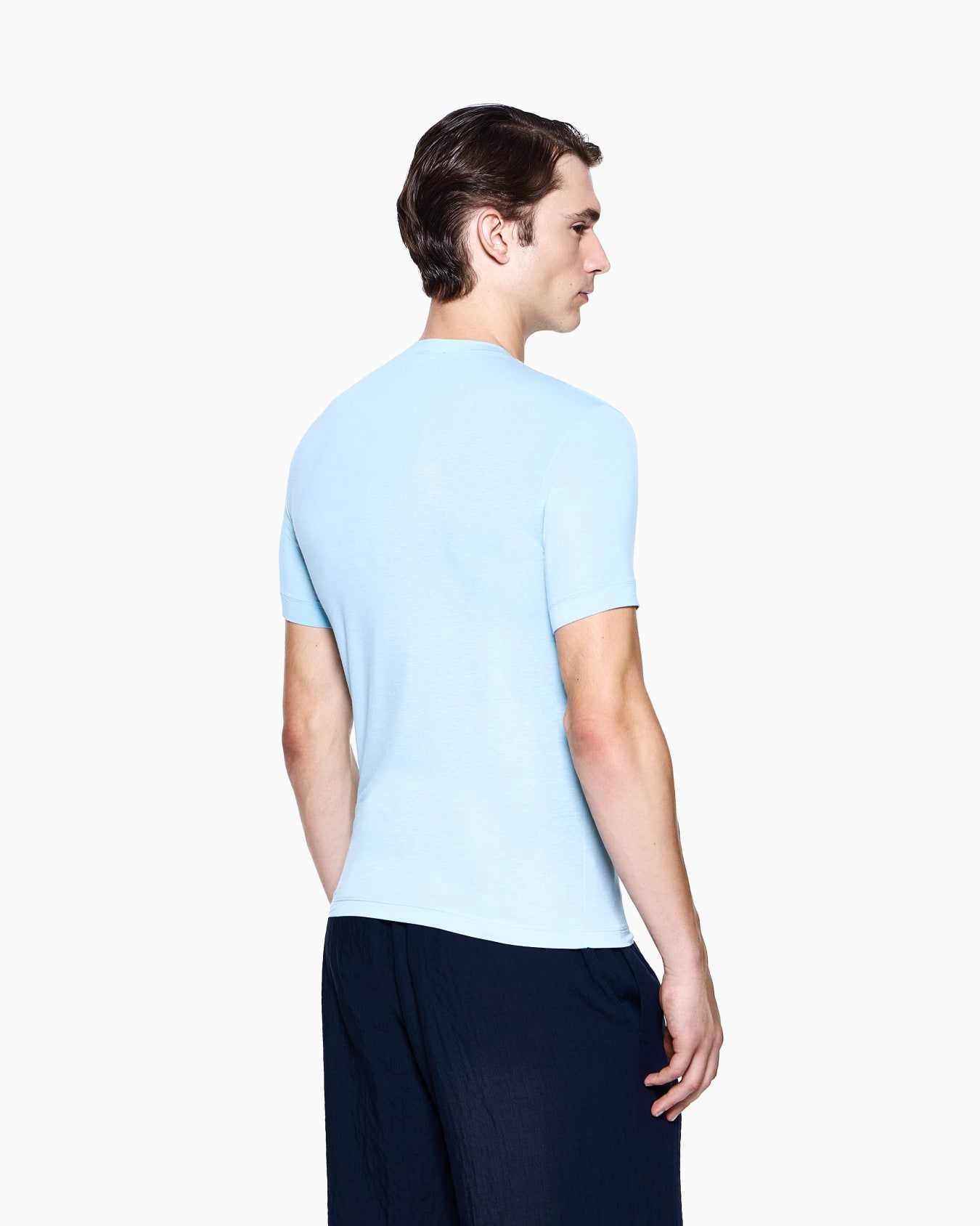ASV stretch-viscose T-shirt with signature logo Slide 2