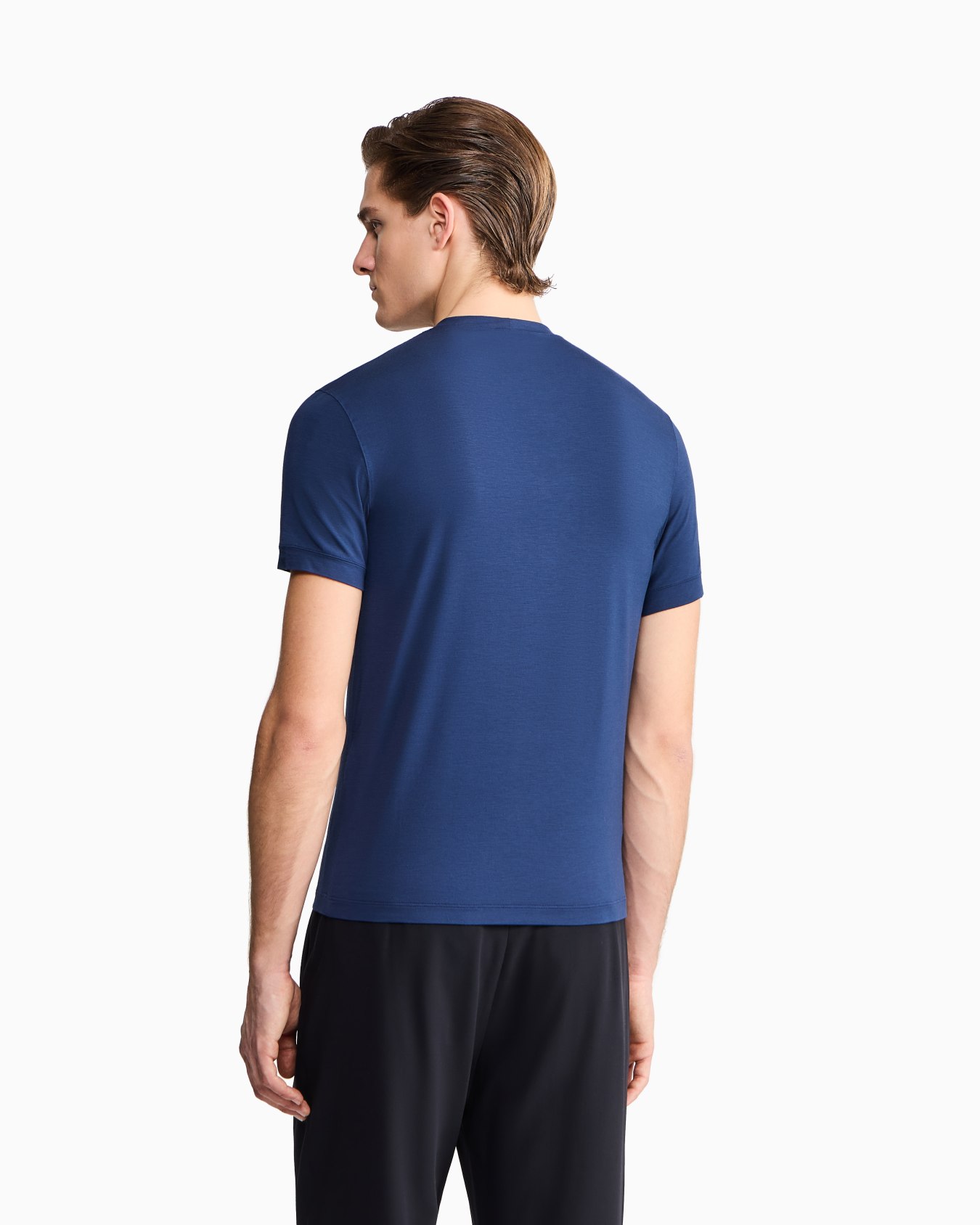 ASV stretch-viscose T-shirt with signature logo Slide 5