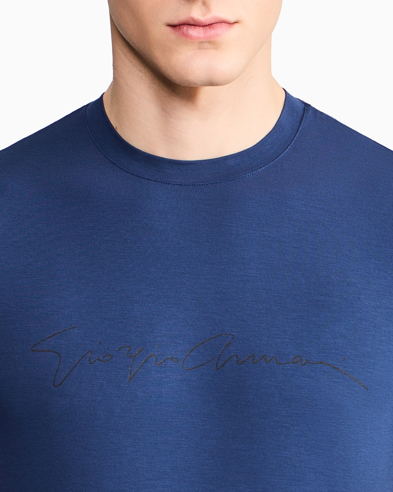 ASV stretch-viscose T-shirt with signature logo Slide 6