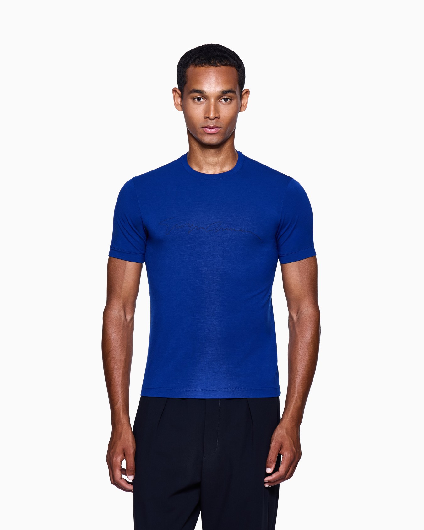 T-shirt en viscose stretch avec logo emblématique ASV Diapositive 3