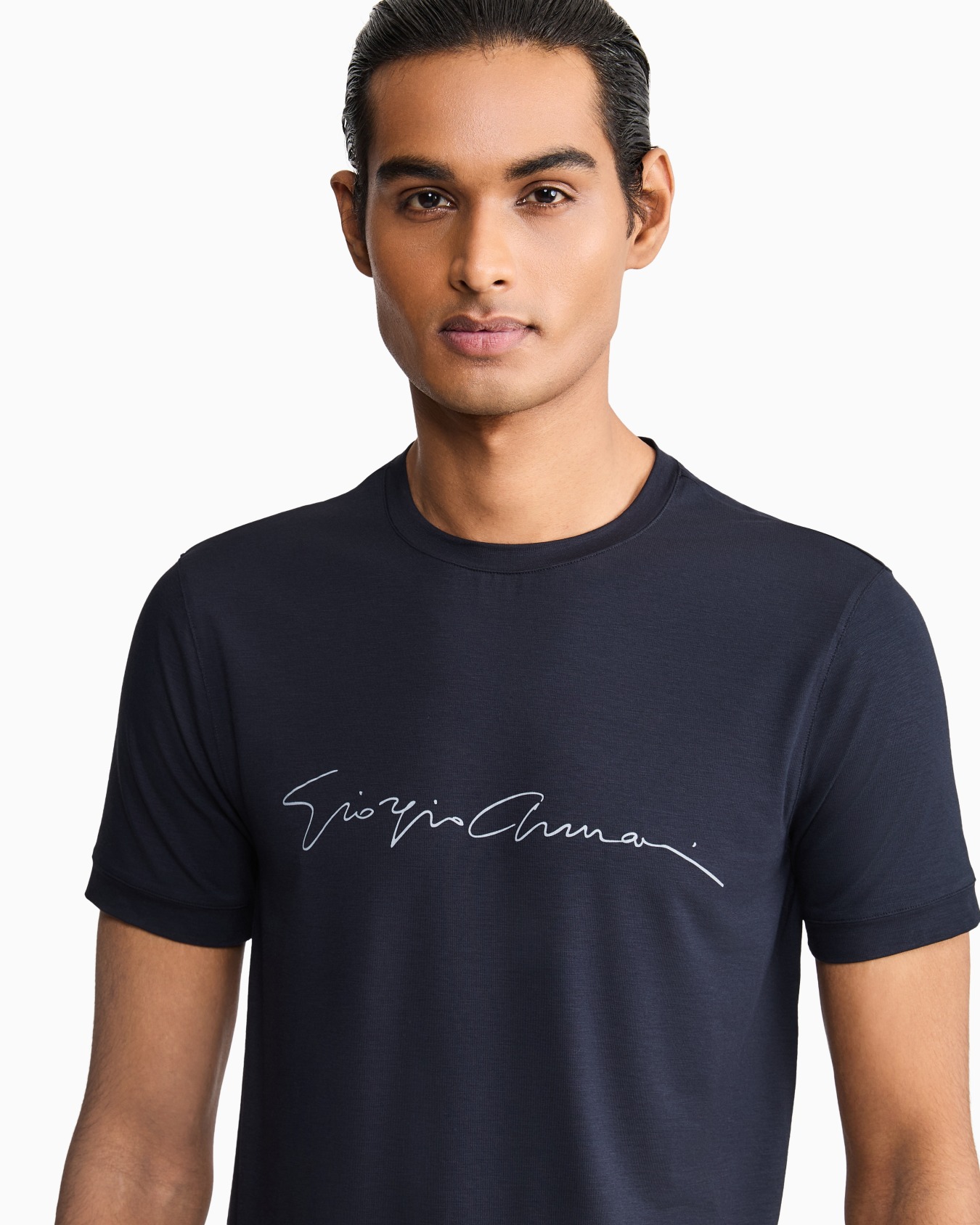 ASV stretch-viscose T-shirt with signature logo Slide 6