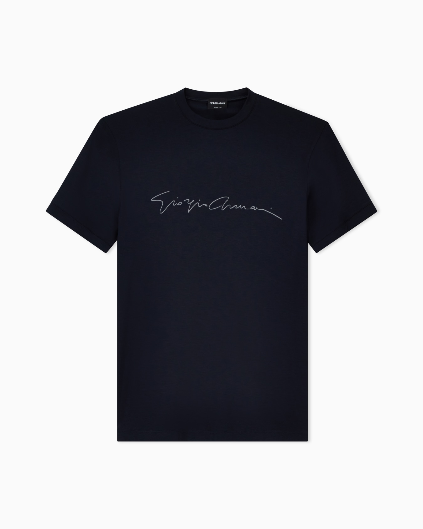ASV stretch-viscose T-shirt with signature logo Slide 0