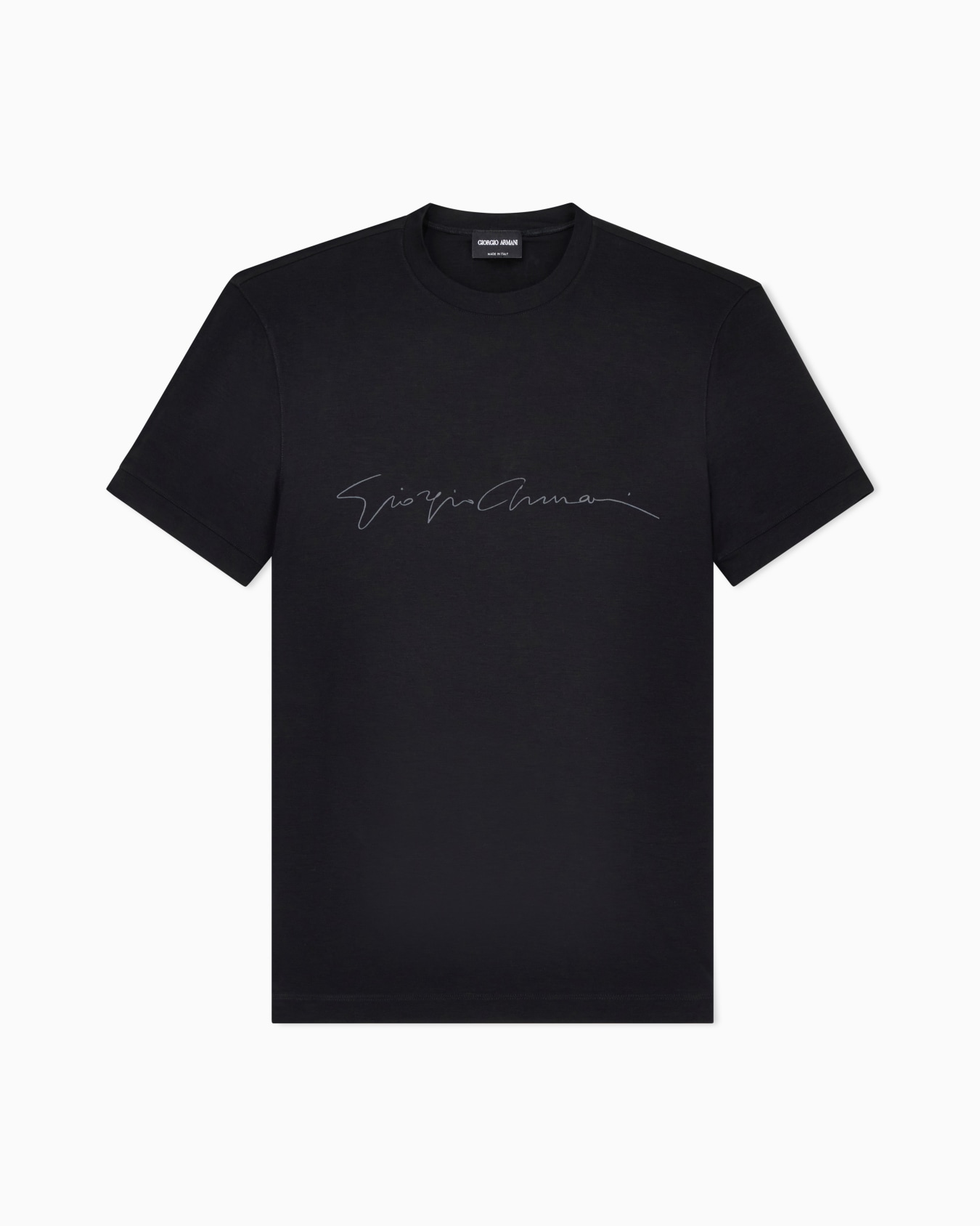 ASV stretch-viscose T-shirt with signature logo Slide 0