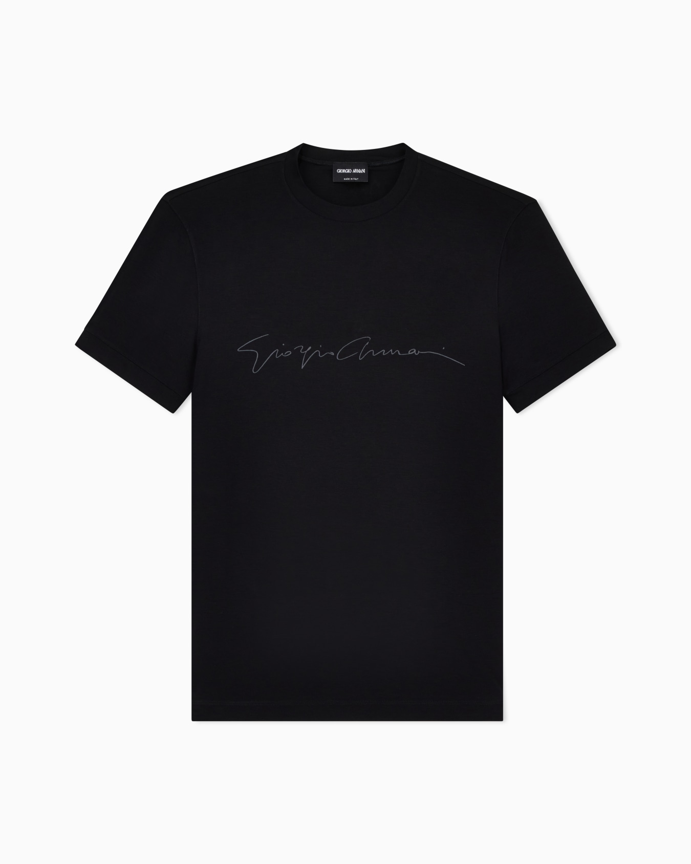 ASV stretch-viscose T-shirt with signature logo Slide 0