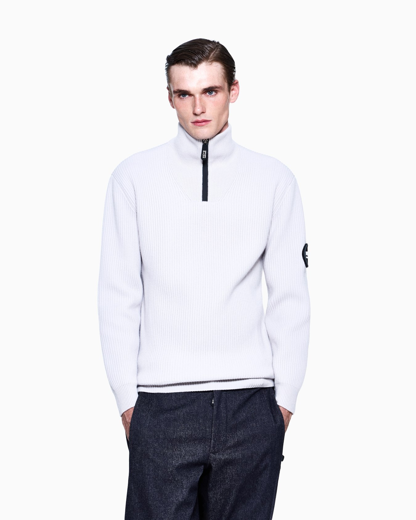 Giorgio Armani Neve mock-neck jumper in wool and cashmere Slide 3