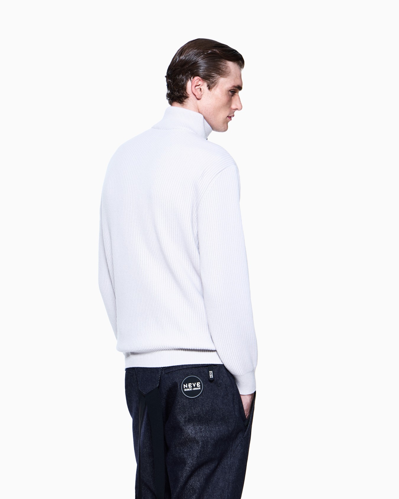 Giorgio Armani Neve mock-neck jumper in wool and cashmere Slide 2