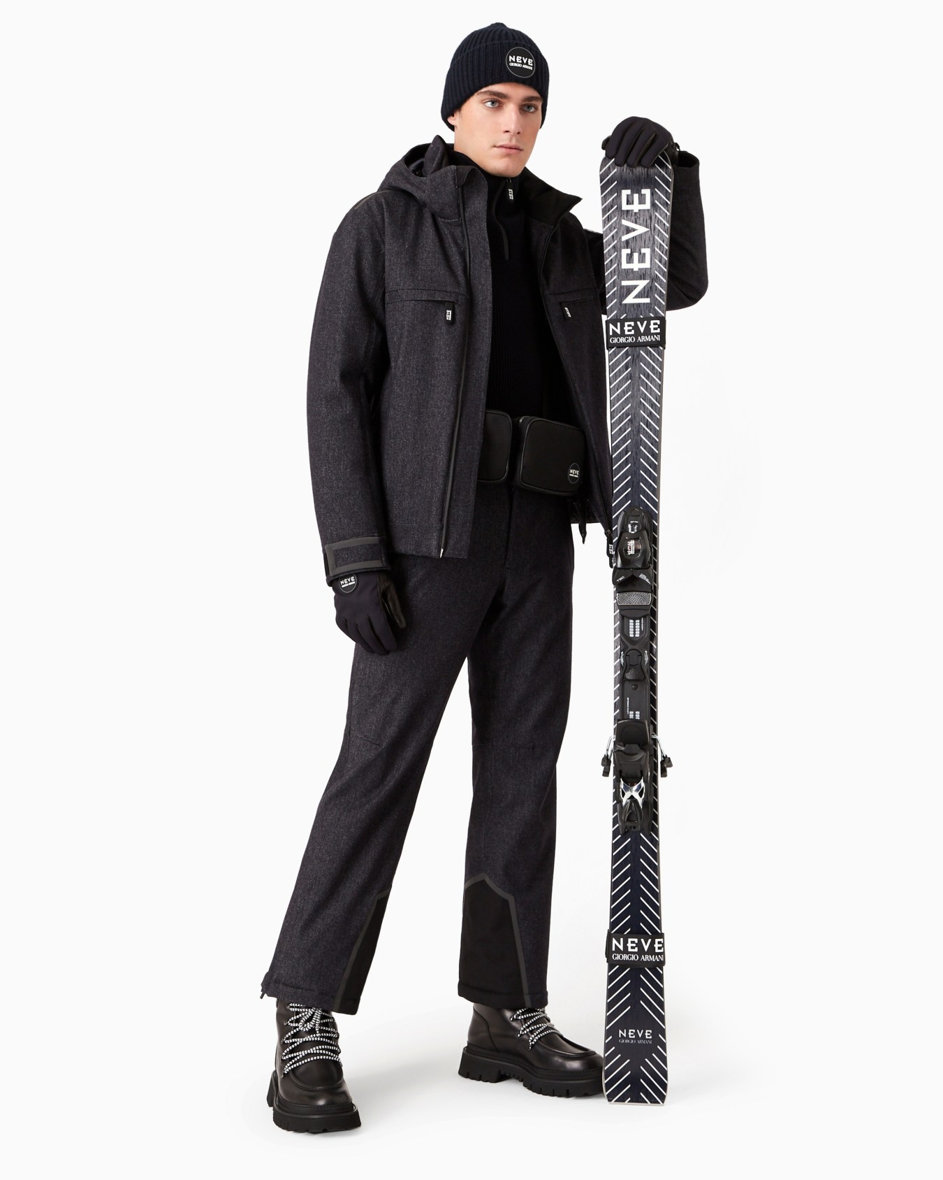Giorgio Armani Neve mock-neck jumper in wool and cashmere Slide 3