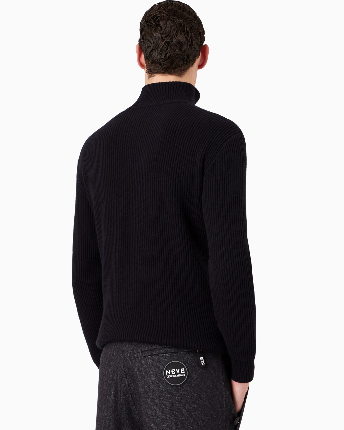 Giorgio Armani Neve mock-neck jumper in wool and cashmere Slide 2