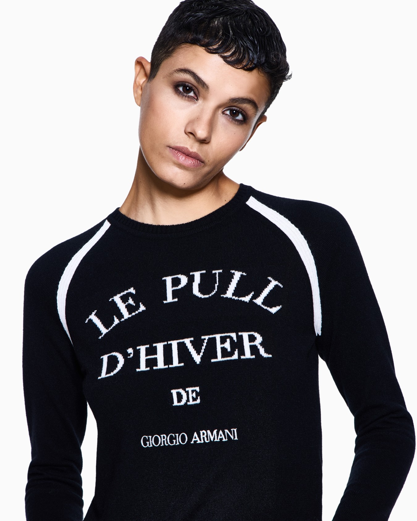 Giorgio Armani Neve cashmere crew-neck sweater Slide 3