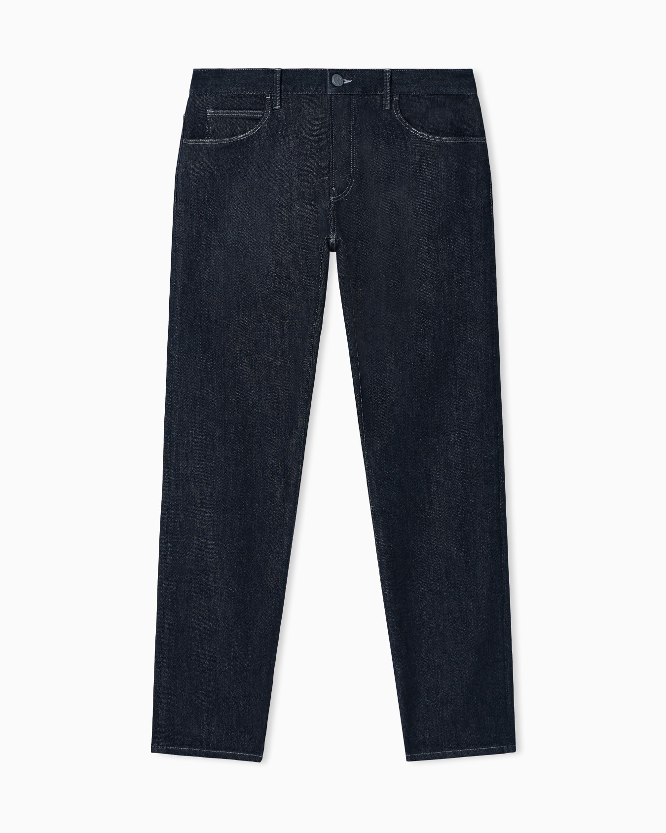 Pantalone 5 tasche regular fit in denim di cotone stretch Slide 0