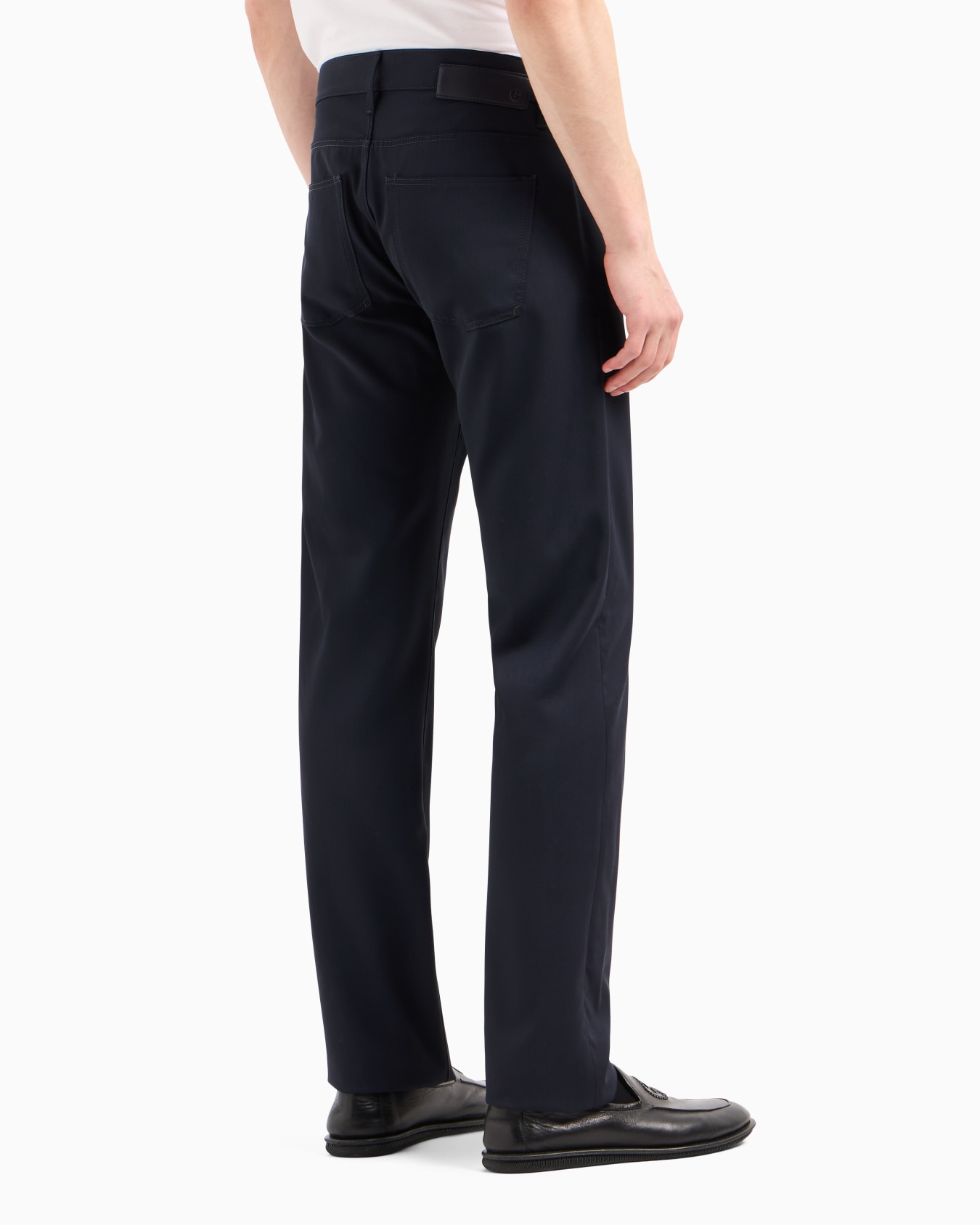Five-pocket, regular-fit, virgin-wool trousers Slide 2