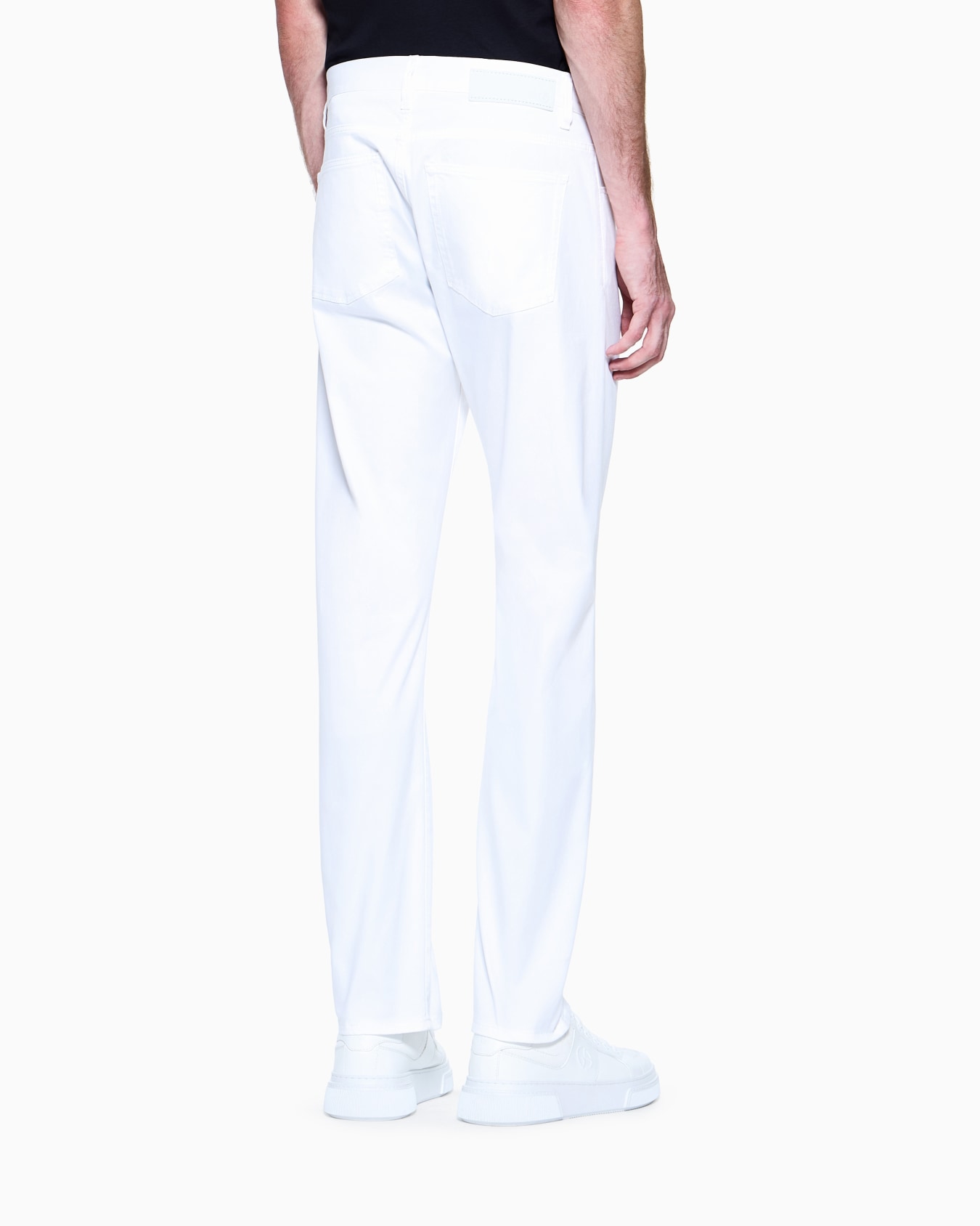 Regular-fit, five-pocket trousers in stretch cotton Slide 2
