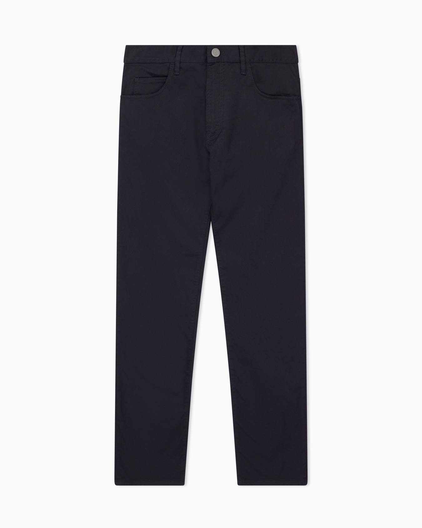 Regular-fit, five-pocket trousers in stretch cotton Slide 0