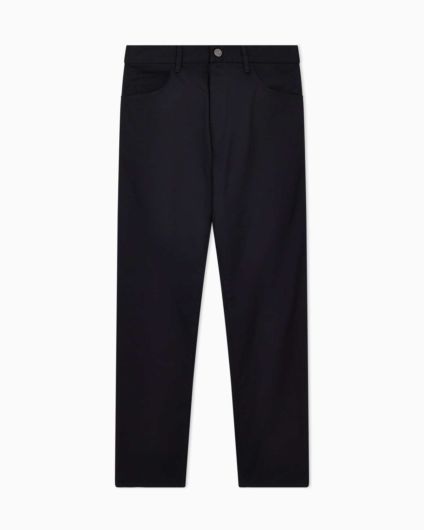 Regular-fit, five-pocket trousers in stretch cotton Slide 0