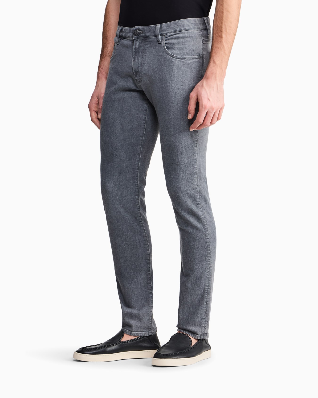 Five-pocket, slim-fit, stretch cotton-denim trousers Slide 3