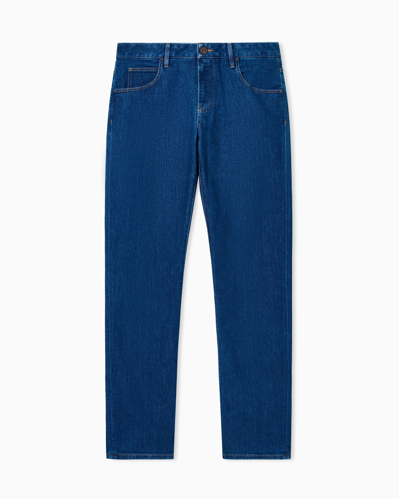 Pantalones cinco bolsillos slim fit de denim de algodón elástico Diapositiva 0