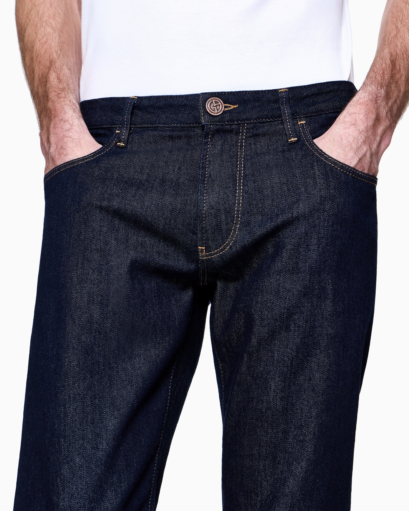 Five-pocket, slim-fit, stretch cotton-denim trousers Slide 4
