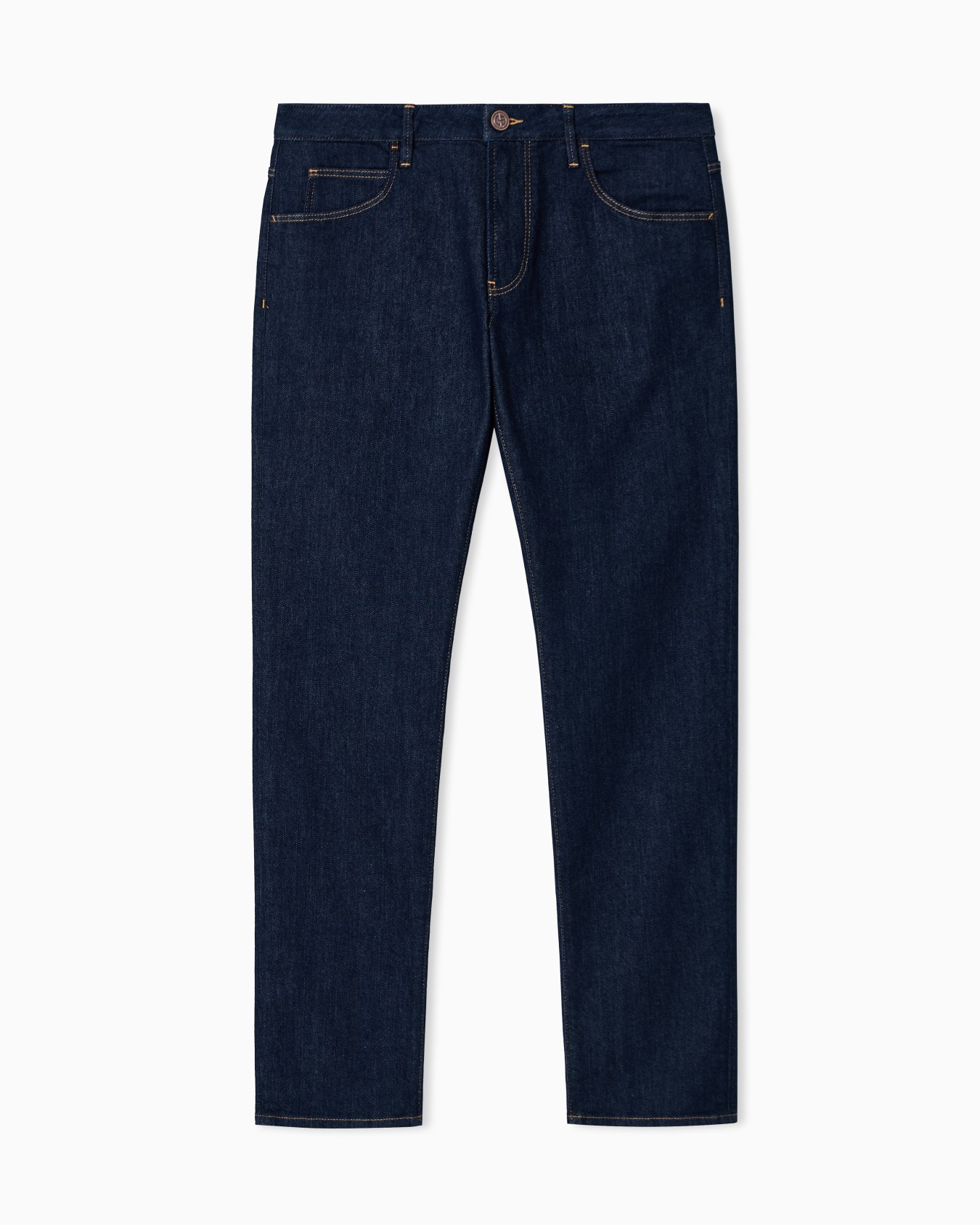 Five-pocket, slim-fit, stretch cotton-denim trousers Slide 0