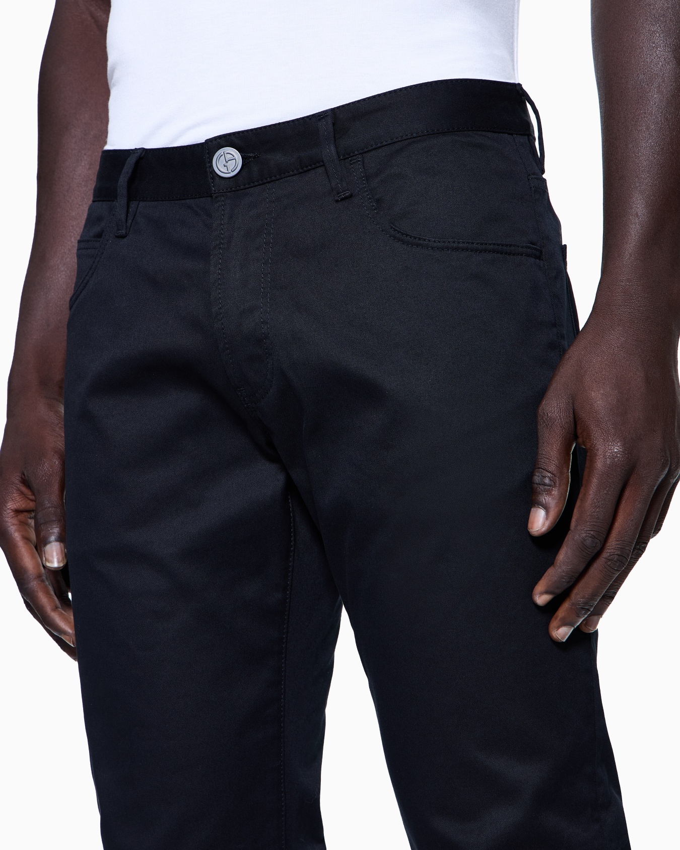 Pantalones de cinco bolsillos de algodón elástico Diapositiva 4