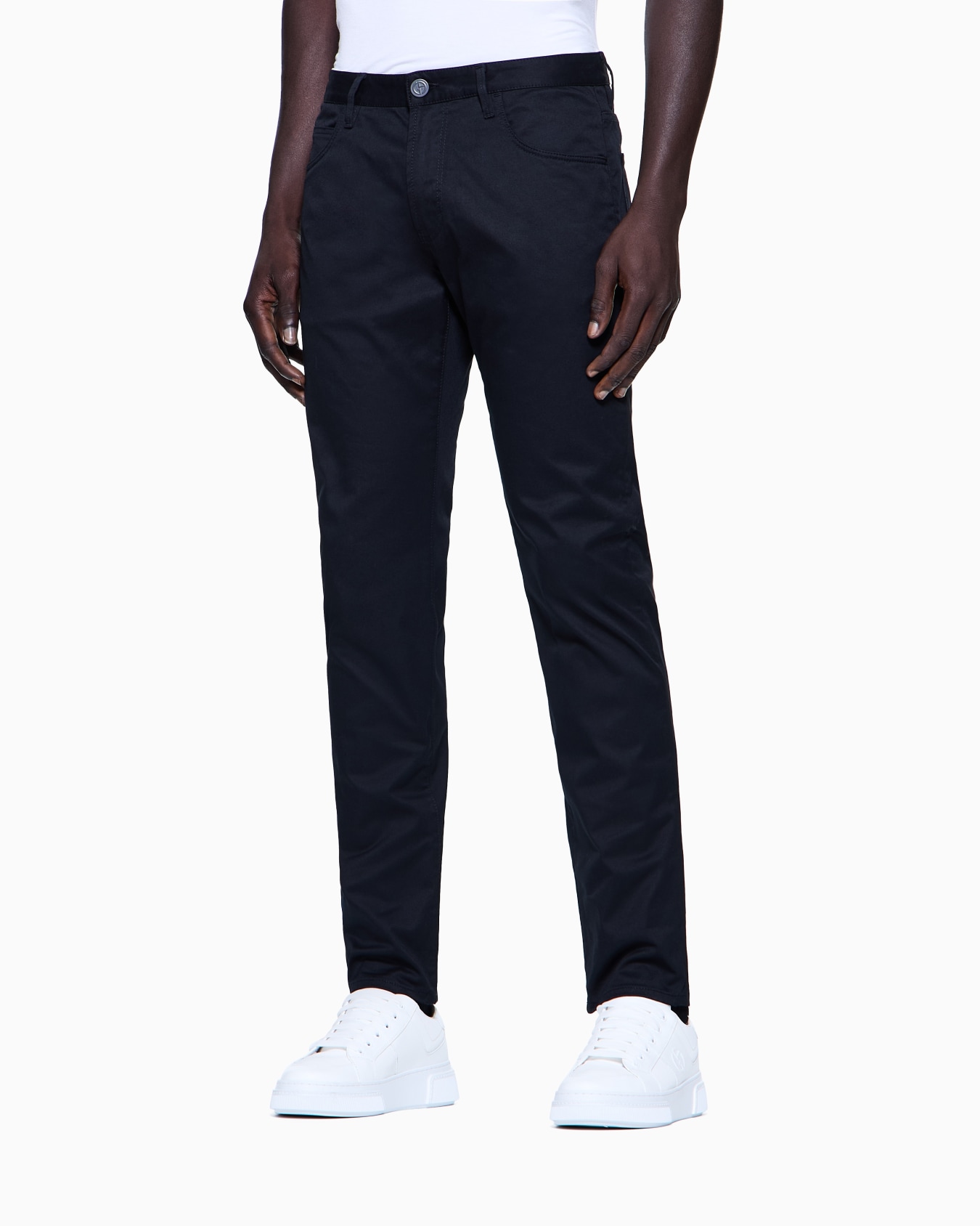 Pantalones de cinco bolsillos de algodón elástico Diapositiva 3